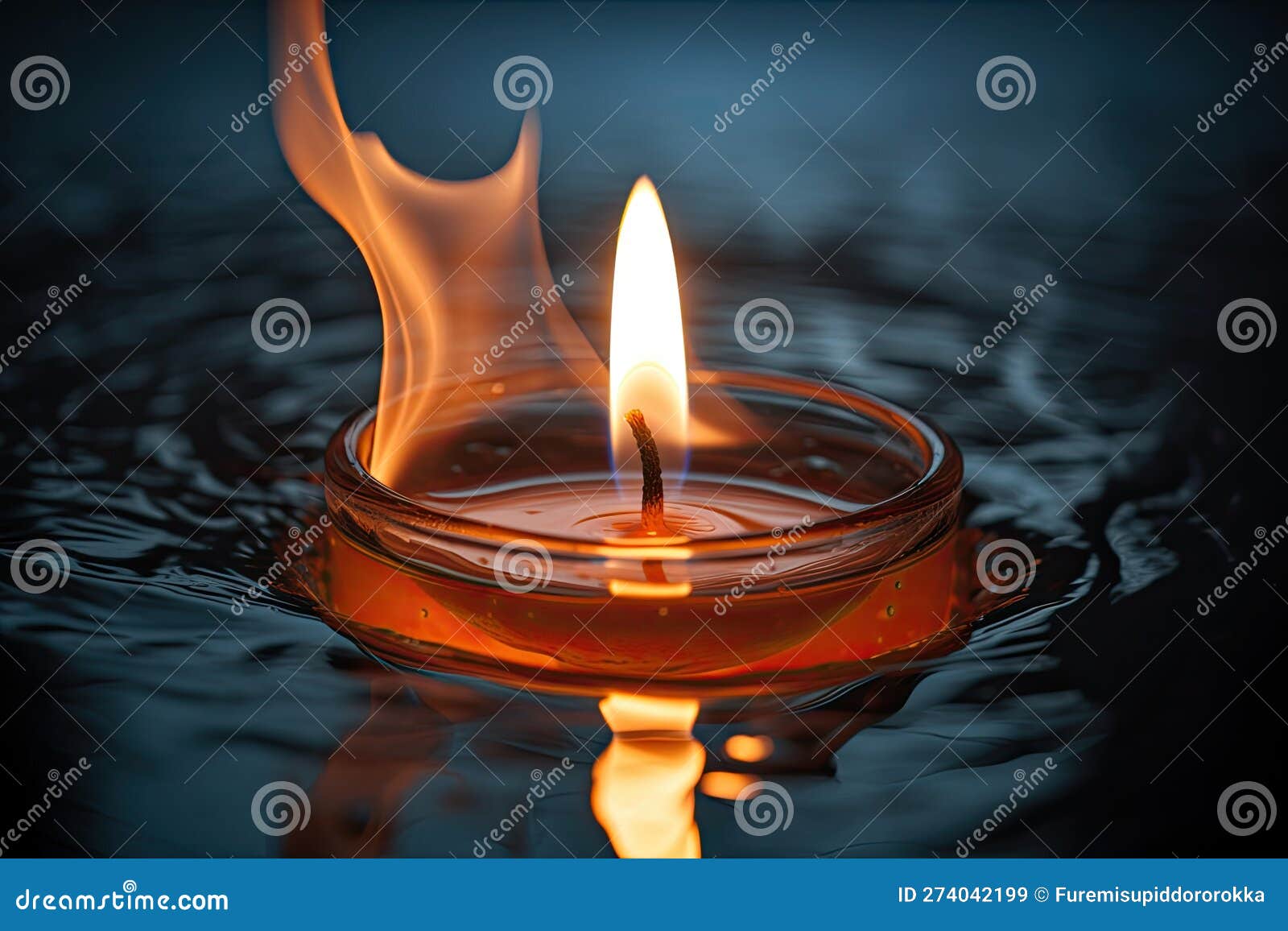 Image of a Candle Flame, Which Represents Inner Peace and Stillness, To Create a Calming and