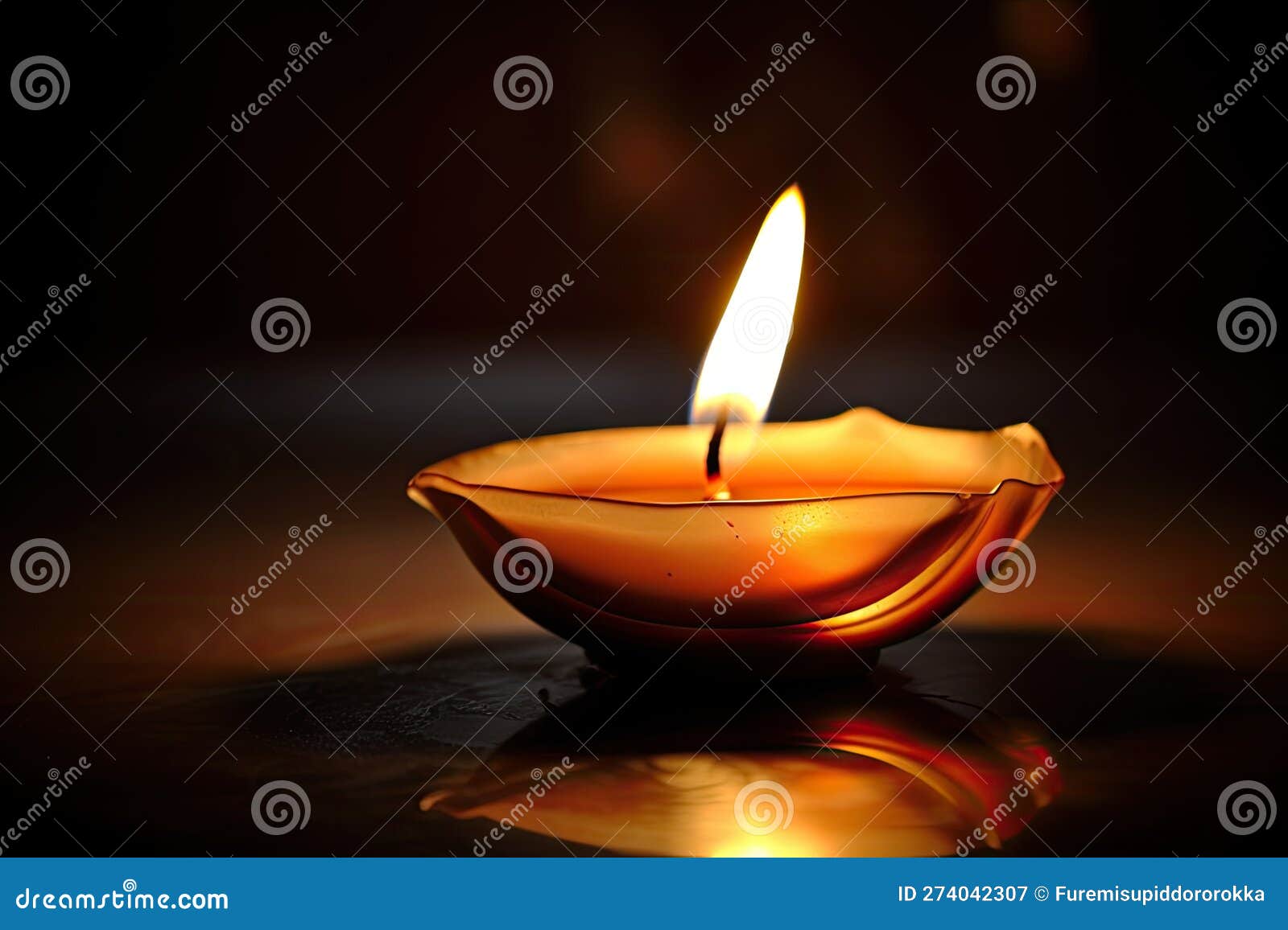 Image of a Candle Flame, Which Represents Inner Peace and Stillness, To Create a Calming and