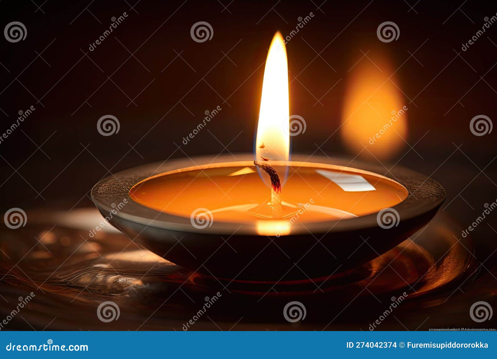 Image of a Candle Flame, Which Represents Inner Peace and Stillness, To Create a Calming and