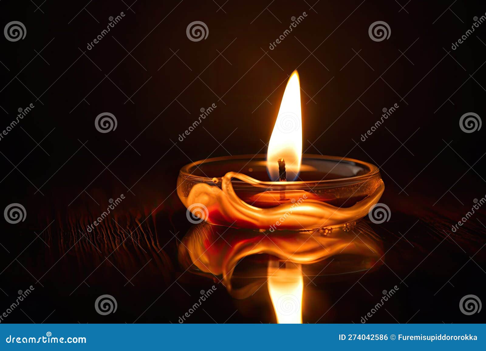 Image of a Candle Flame, Which Represents Inner Peace and Stillness, To Create a Calming and