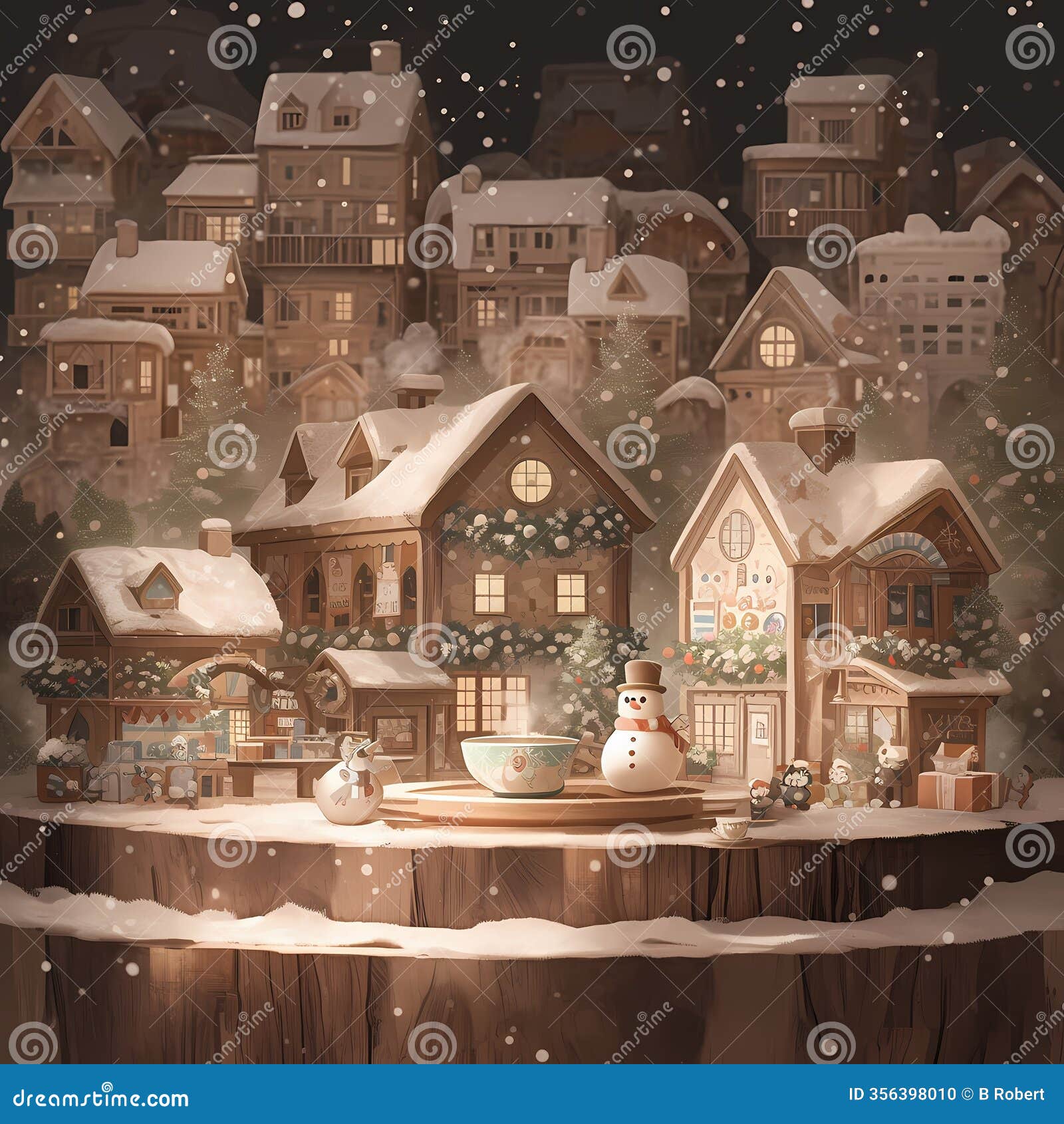 whimsical winter village