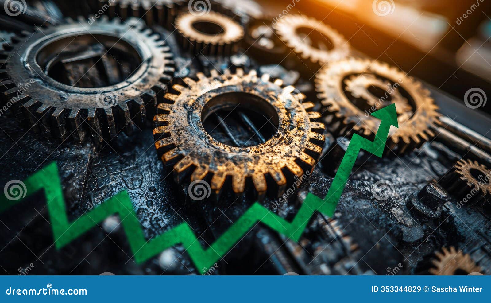 this image captures the juxtaposition of rusting steel gears in an industrial setting, izing the wear of time and mechanical