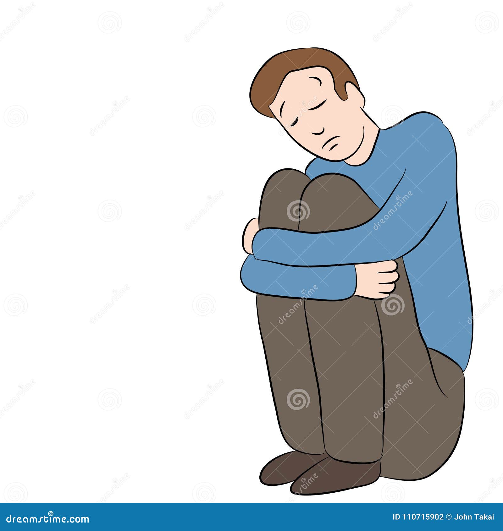 Depressed Sad Lonely Man Sitting Stock Vector - Illustration of cartoon, clip: 110715902 Depressed Sad Lonely Man Sitting Stock Vector - Illustration of cartoon, clip: 110715902