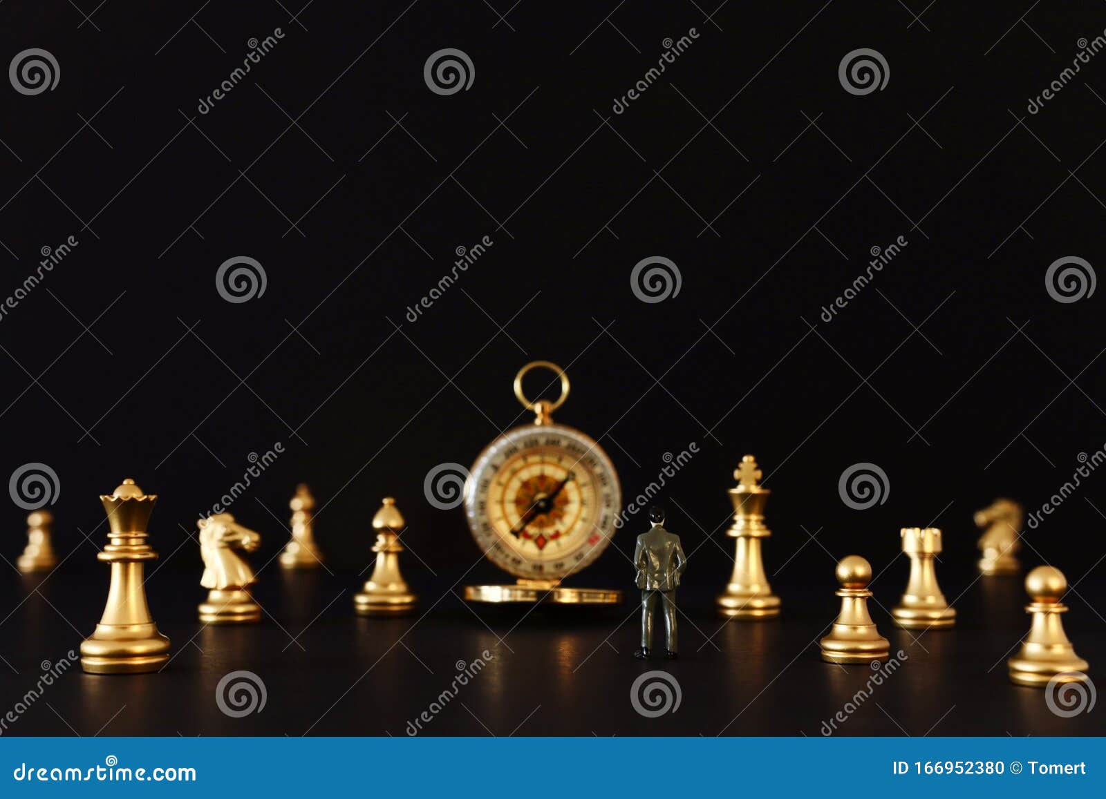 Compass Chess Piece On Chess Board Stock Photo 2296557763