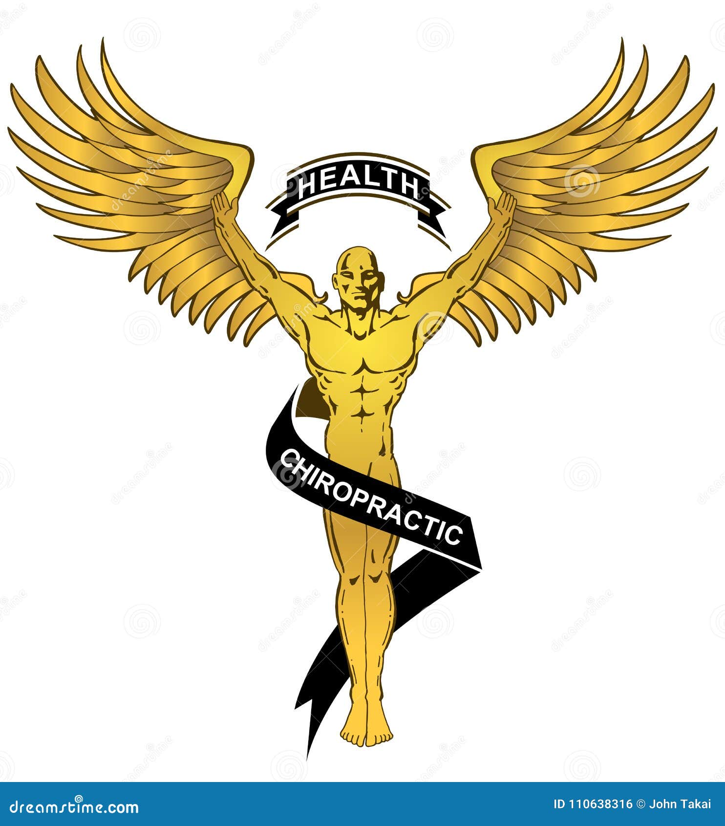 chiropractic health gold angel man