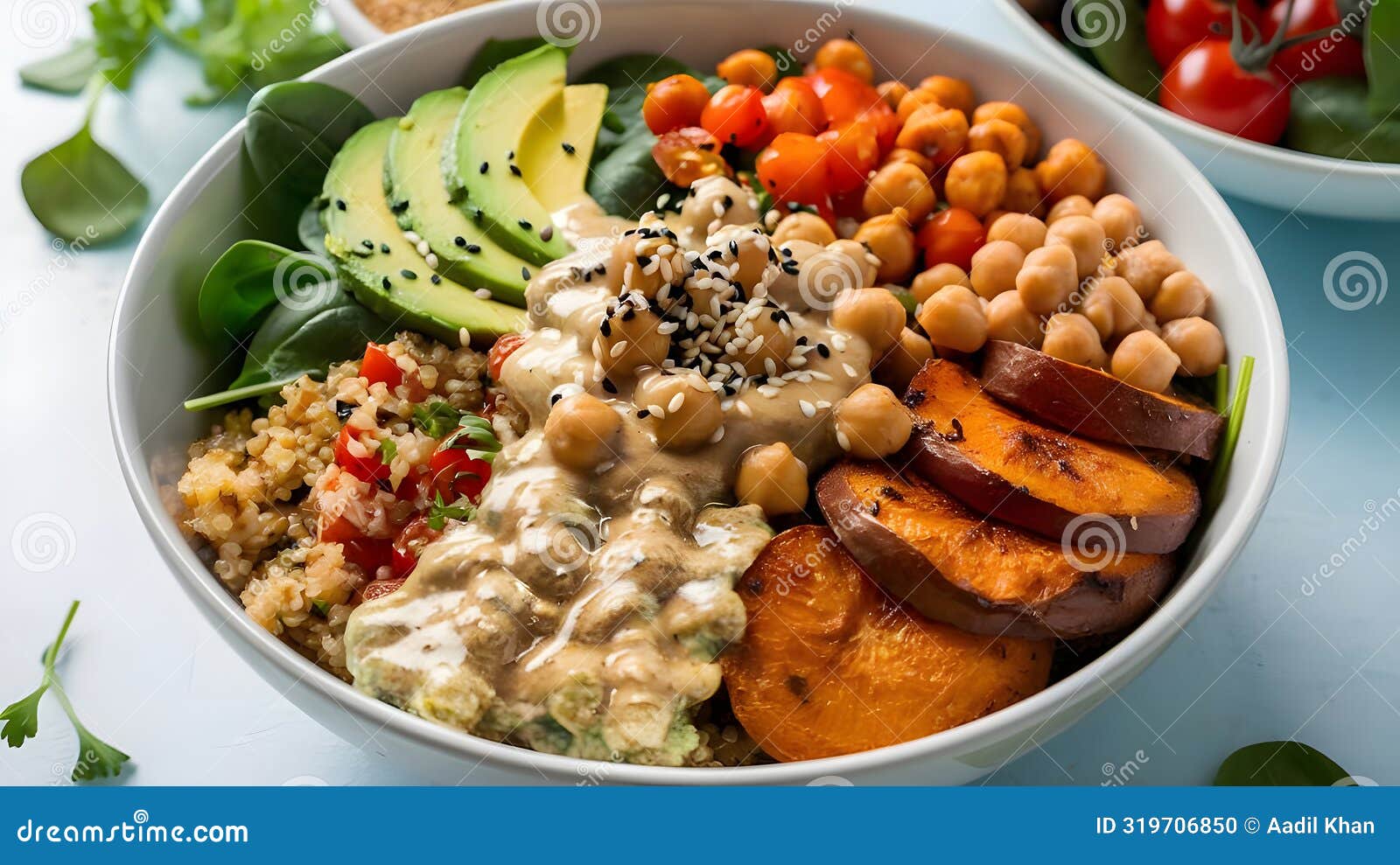 an image of a colorful vegan buddha bowl