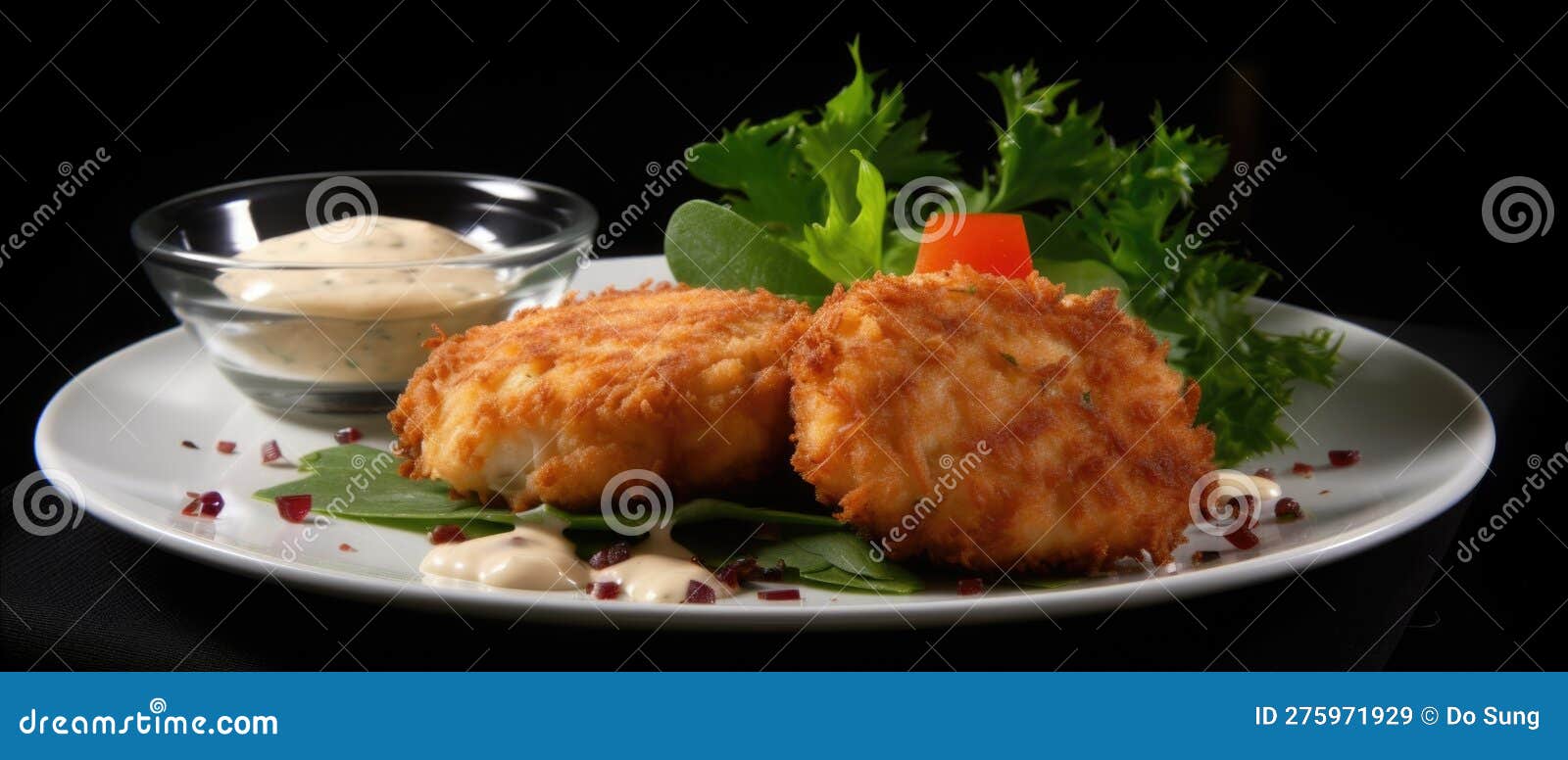 a picture of crab cakes - lobster cakes