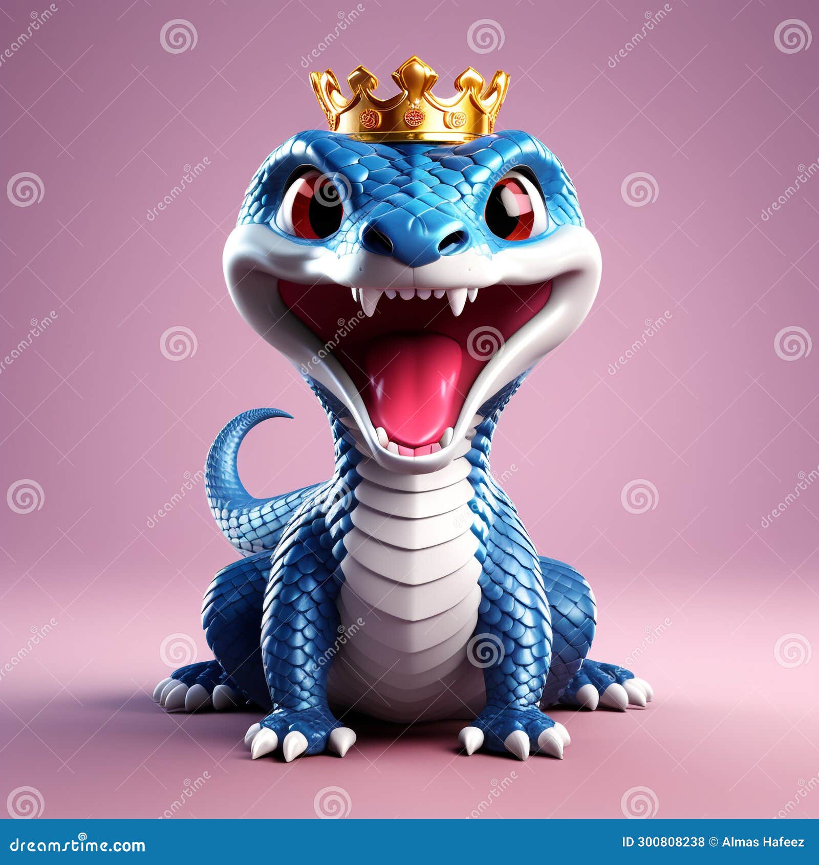 ai-crafted cobra charm: detailed 3d beauty