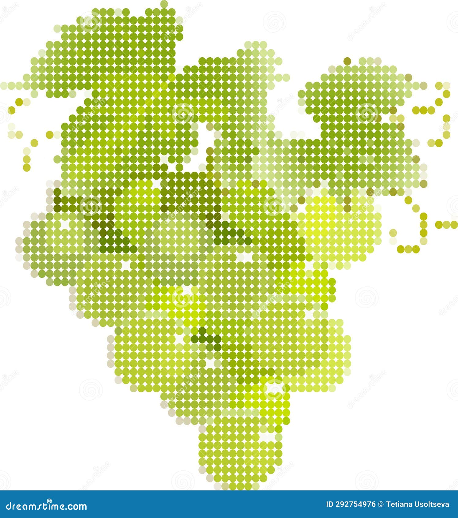 Image for Creativity "green Grapes" in Cells Embroidery or Drawing