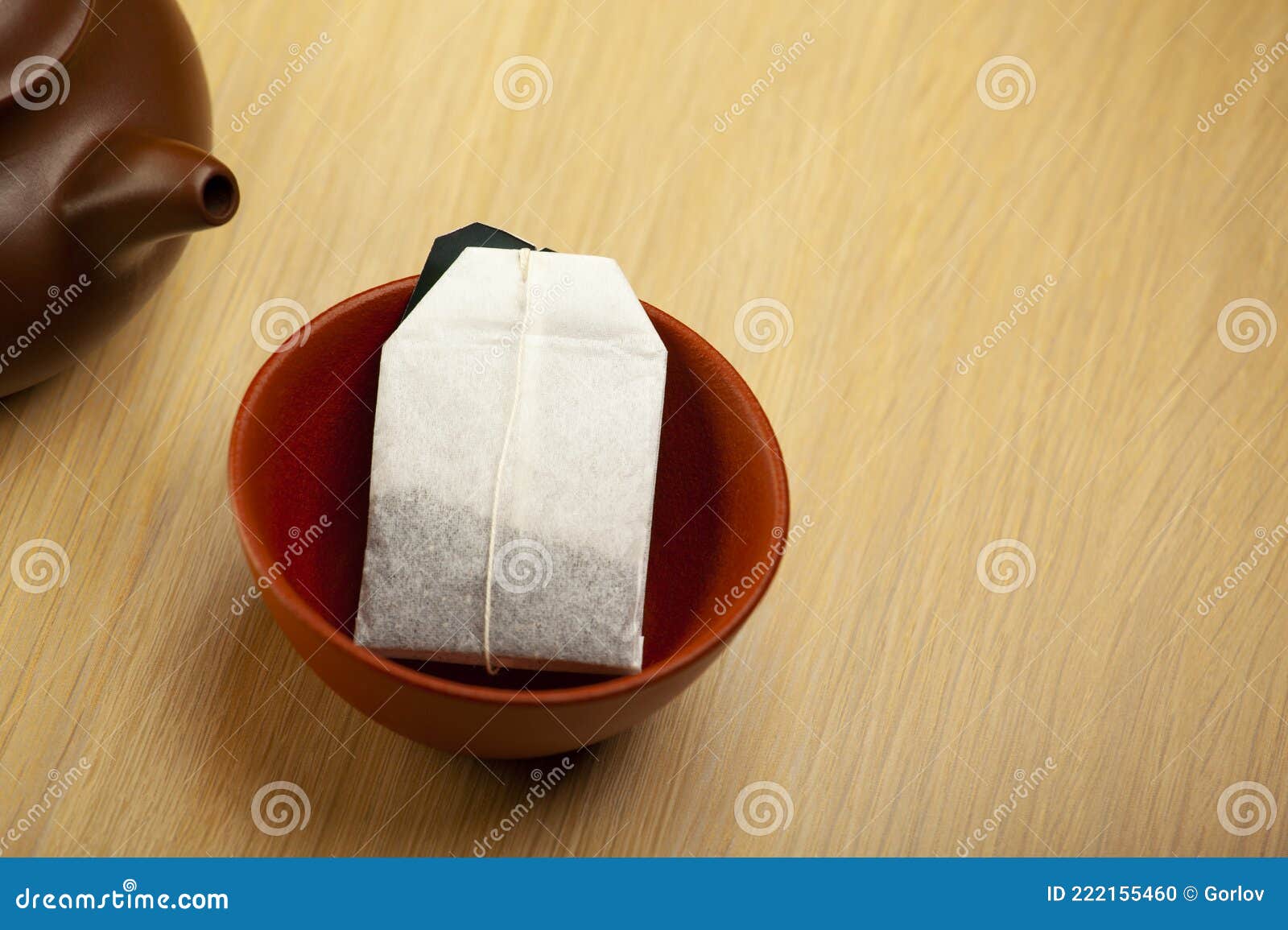 Image of Cup Teapot Wooden Desk Stock Photo Image of desk, ceramic