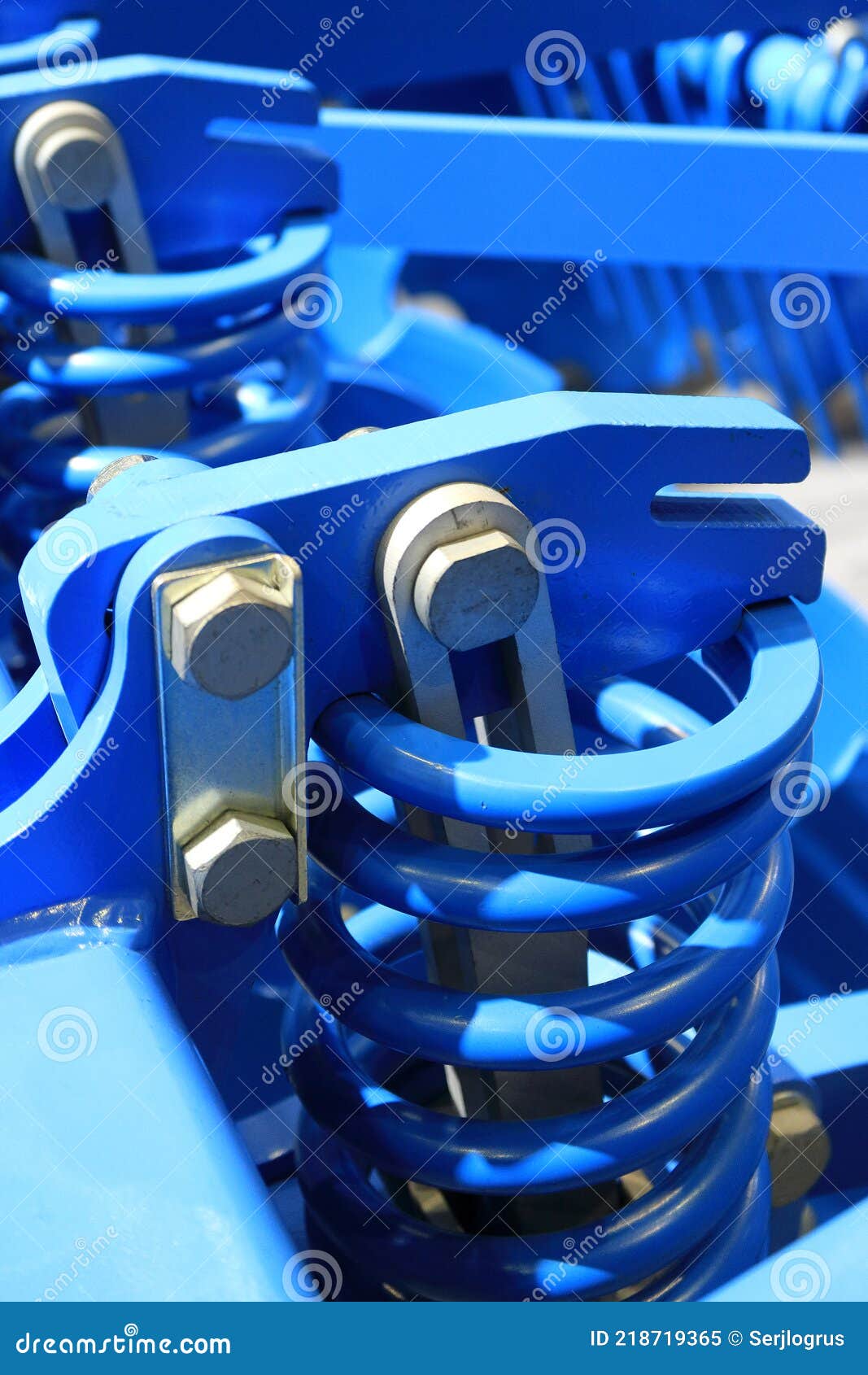 Cushioning Springs of the Cultivator Stock Image Image of clutch