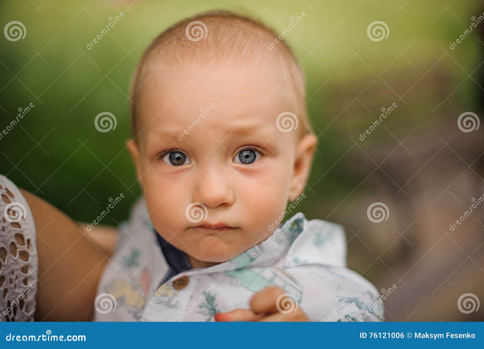 Image Of Cute Baby Boy Closeup Portrait Child Stock Photo Image Of