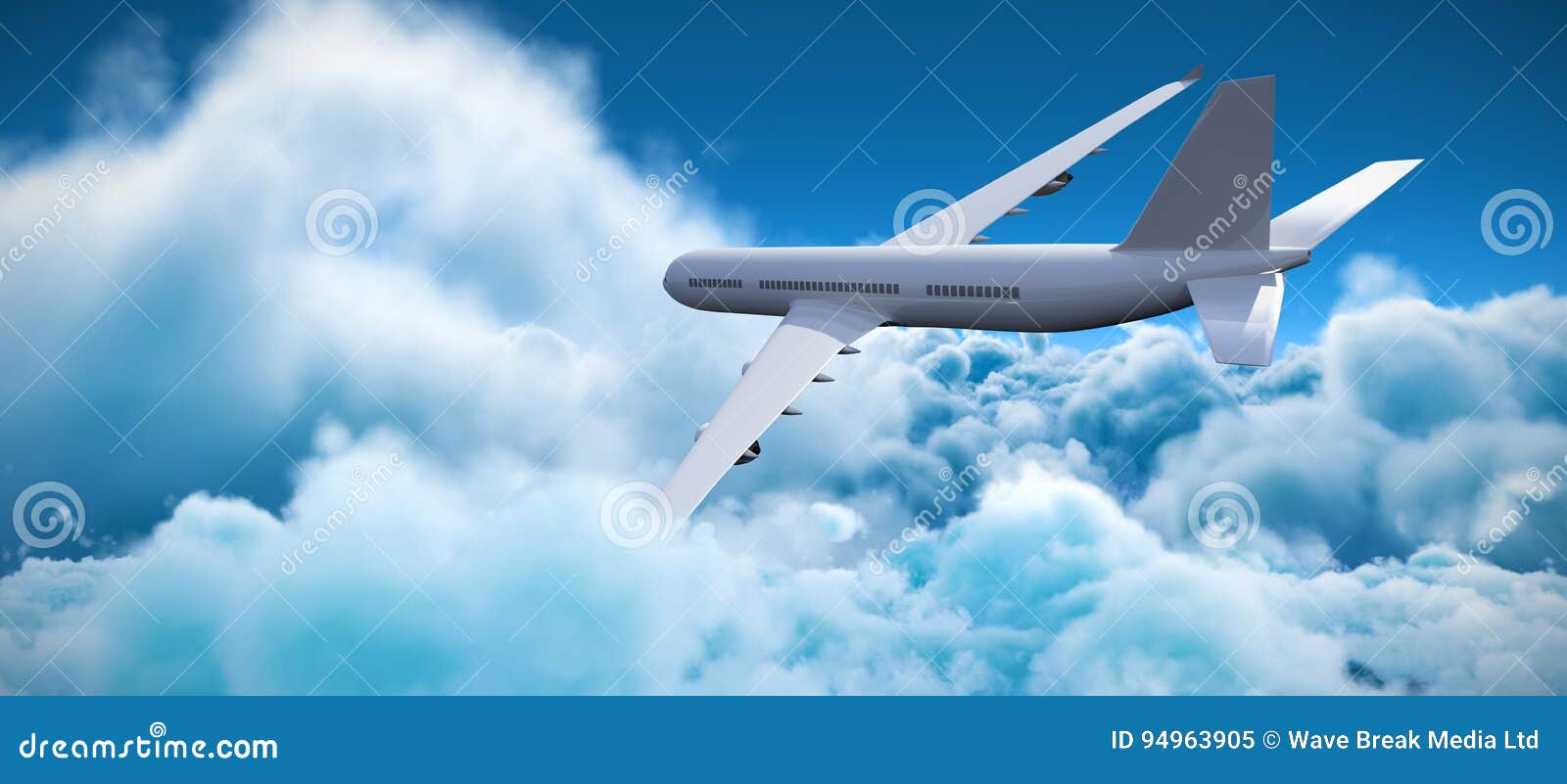 Image 3d composée d'avion graphique