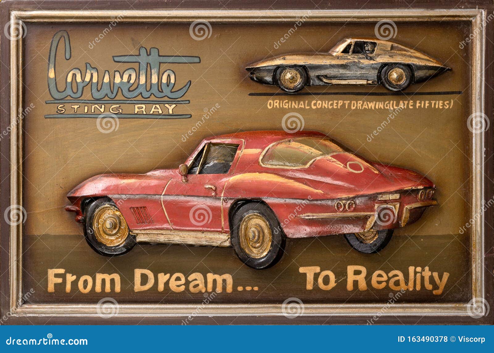 Corvette Wood Picture Wall Art 