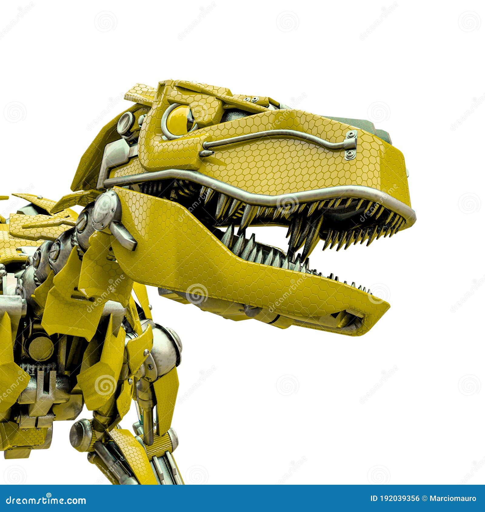 Fonctionnement De Dinosaure De Robot Illustration Stock