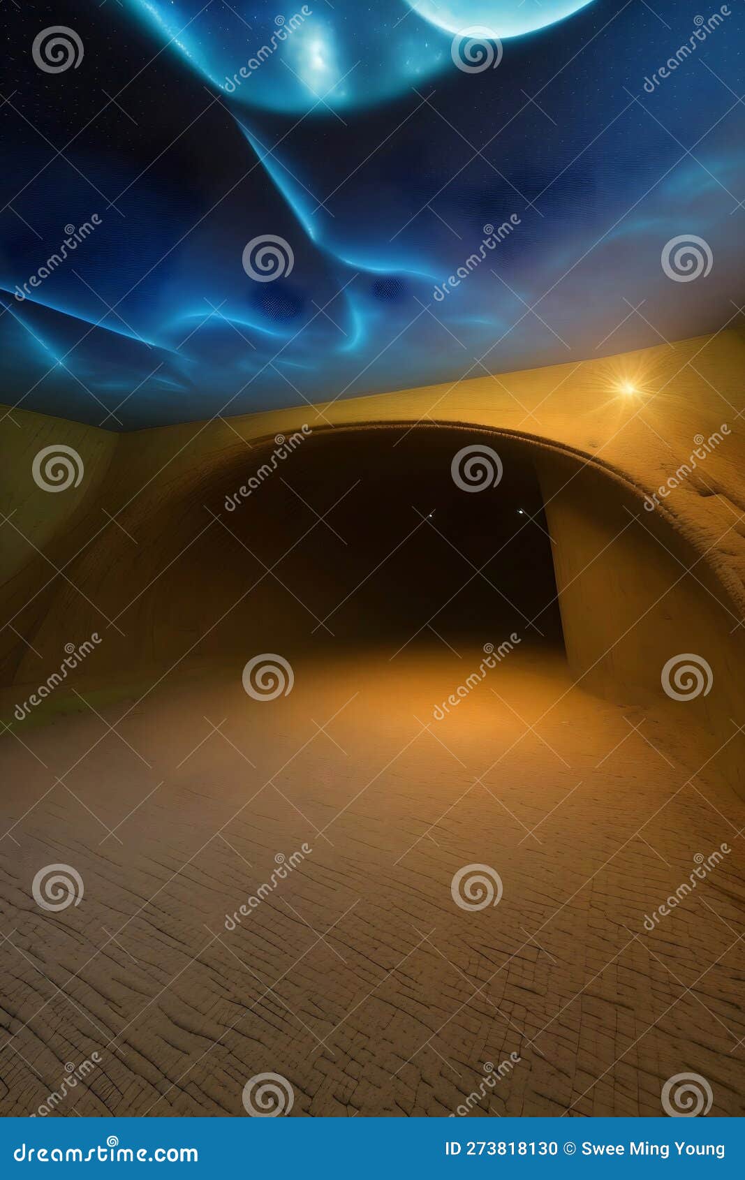 image of a 3d tunnel stumpwork abandoned corridor building or frame into the space or room scene.