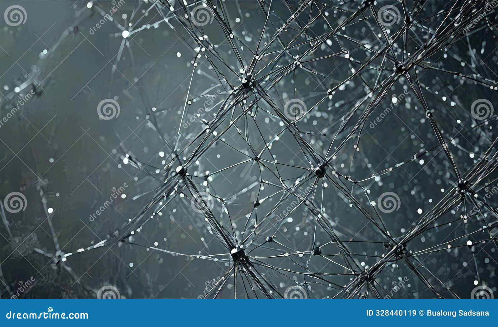 close-up view complex network interconnected metal wires, creating textured and intricate pattern against