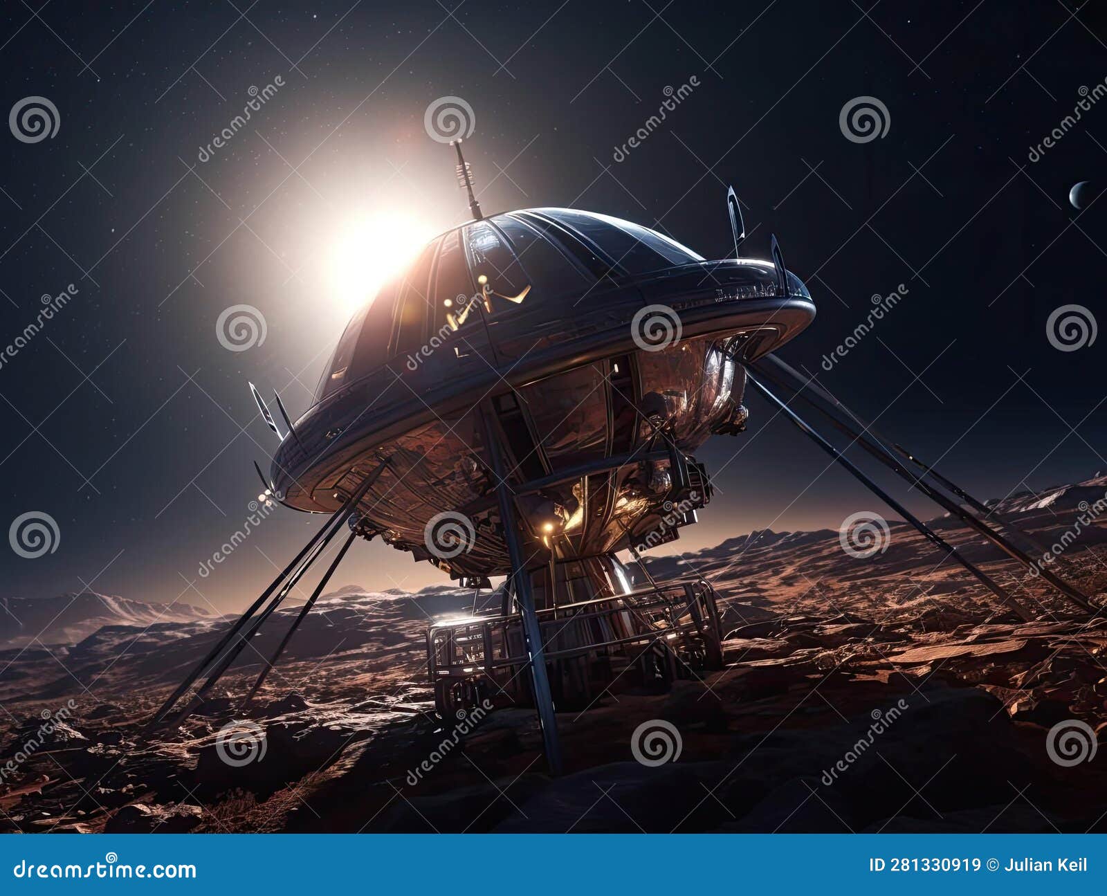 AI Space Probe on Distant Planet Stock Illustration - Illustration of  universe, outer: 281330919
