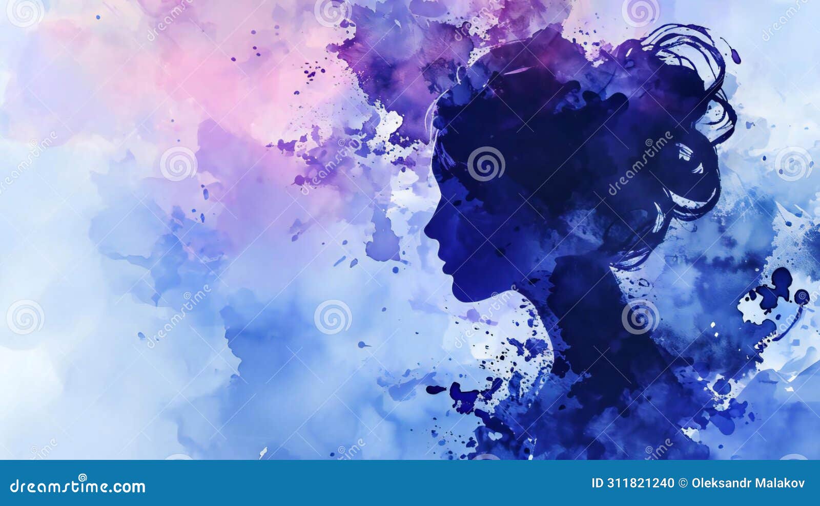 An Illustration Of Femininity Depicted Using Abstract Watercolor Stock An Illustration Of Femininity Depicted Using Abstract Watercolor Stock