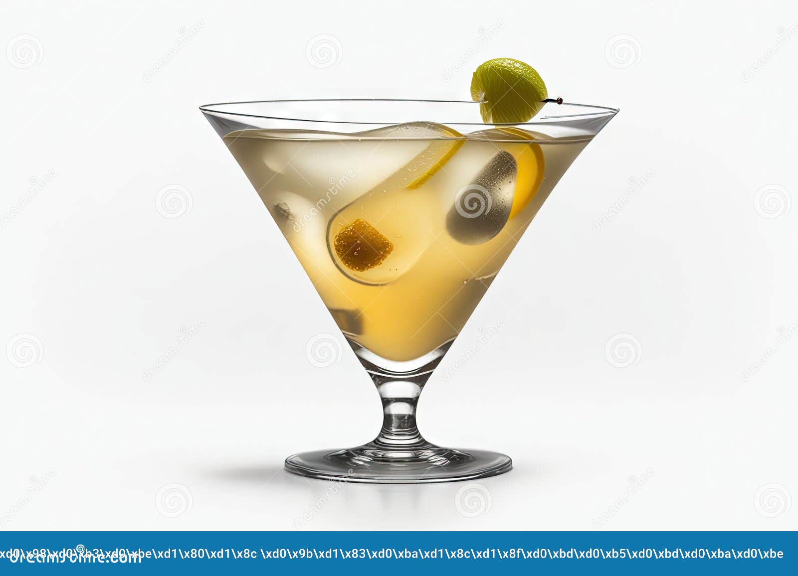 Image of a Dirty Martini. Ai Generative Stock Photo Image of