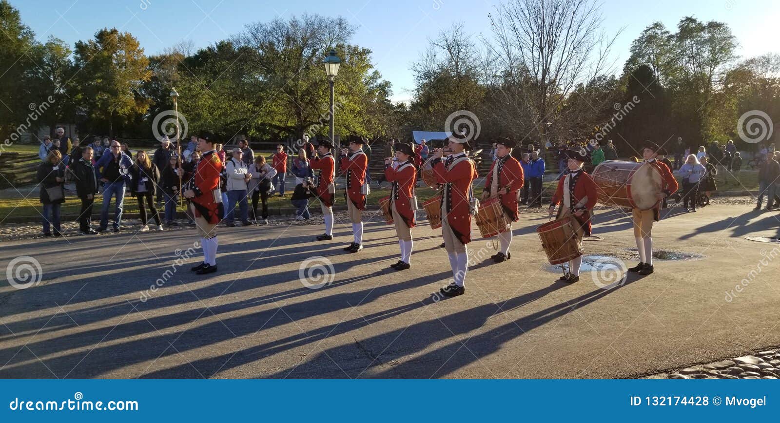 Drum and Fife Parade at Colonial Williamsburg Editorial Stock Photo