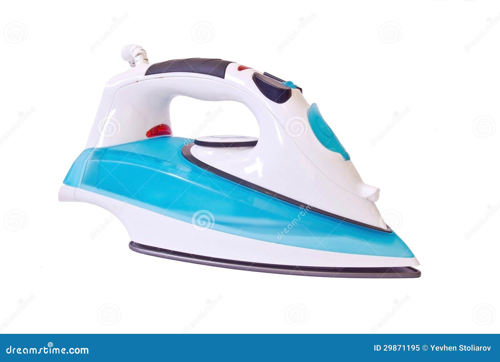 Electric Iron Isolated On White Stock Image Image of gadget, object