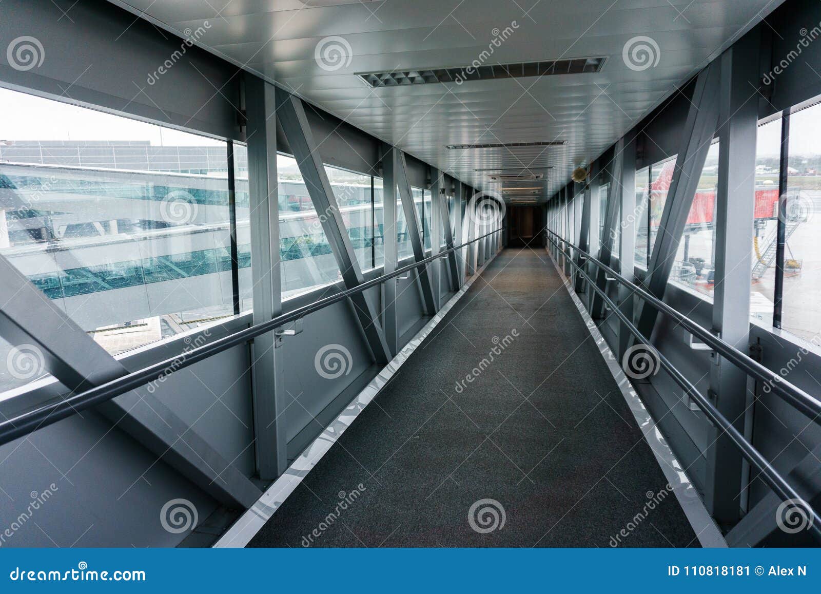 Image of Elevated Pedestrian Crossing Stock Image - Image of modern ...