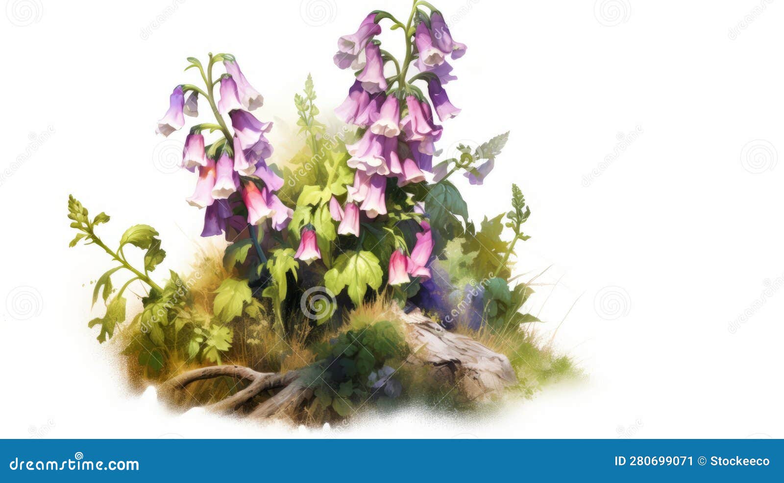 highly detailed painting of flowers in naturalistic style