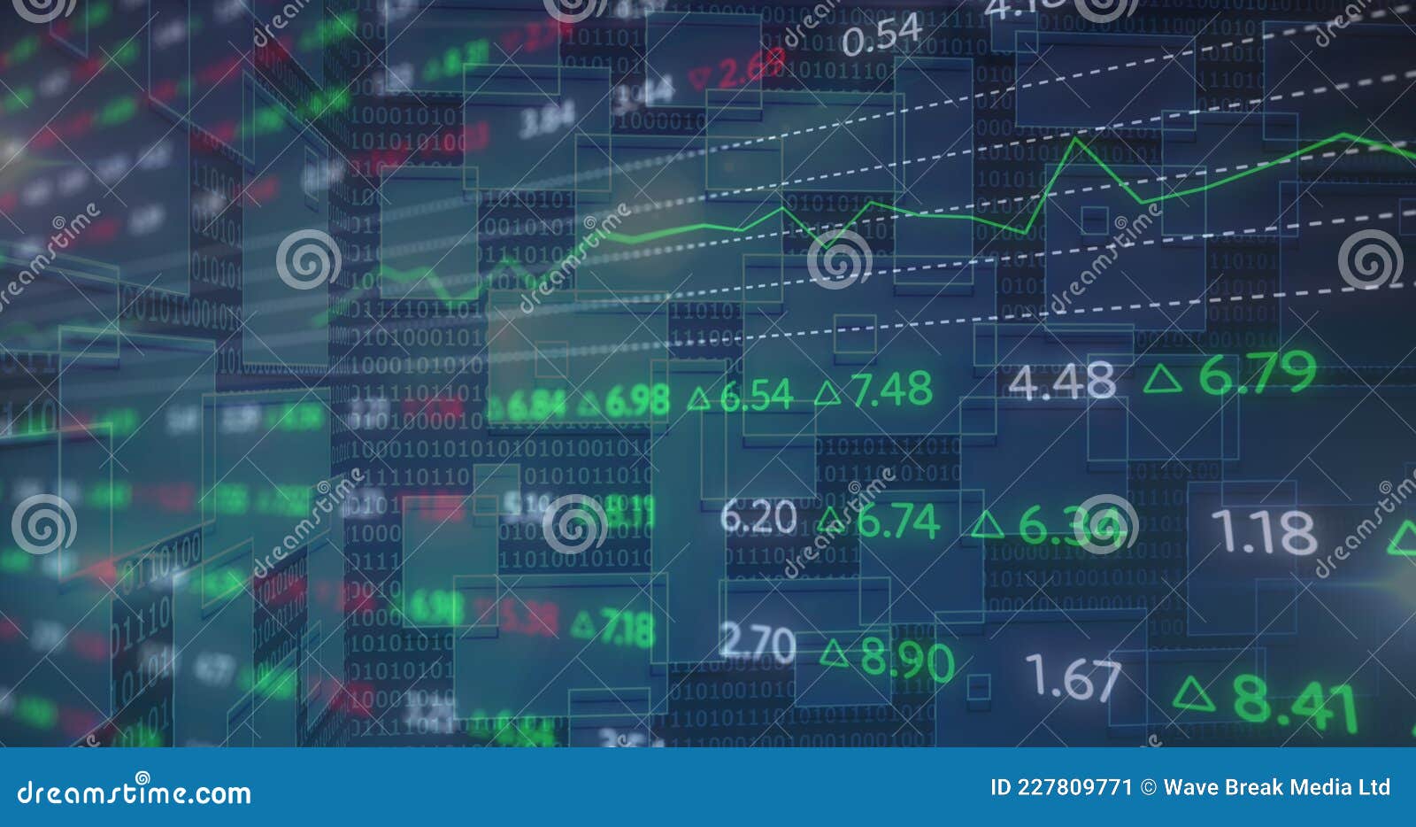Image of Financial Data Processing of Stock Exchange Numbers Stock
