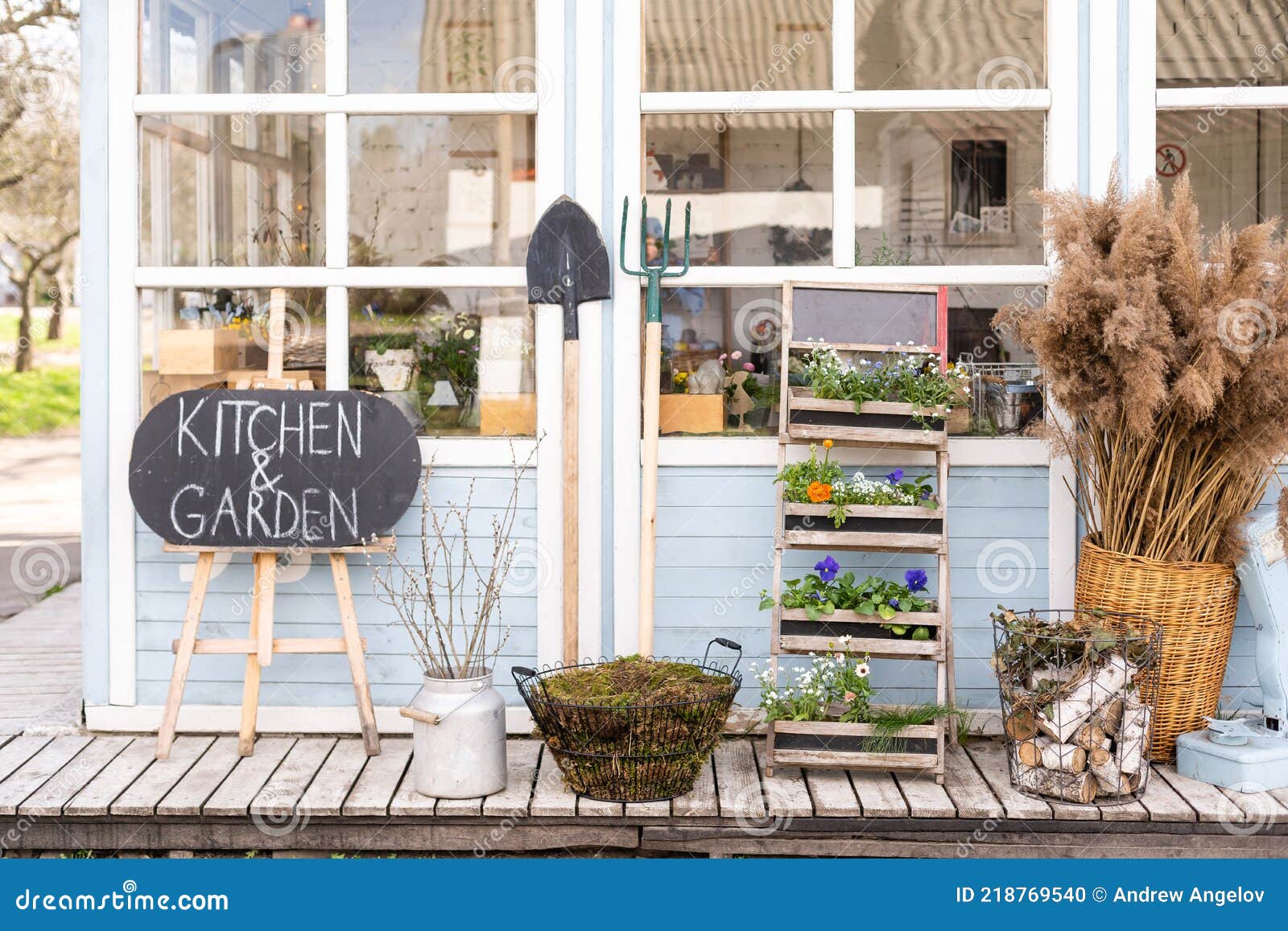 An Image of a Flower Shop, Garden Shop. Stock Photo Image of store