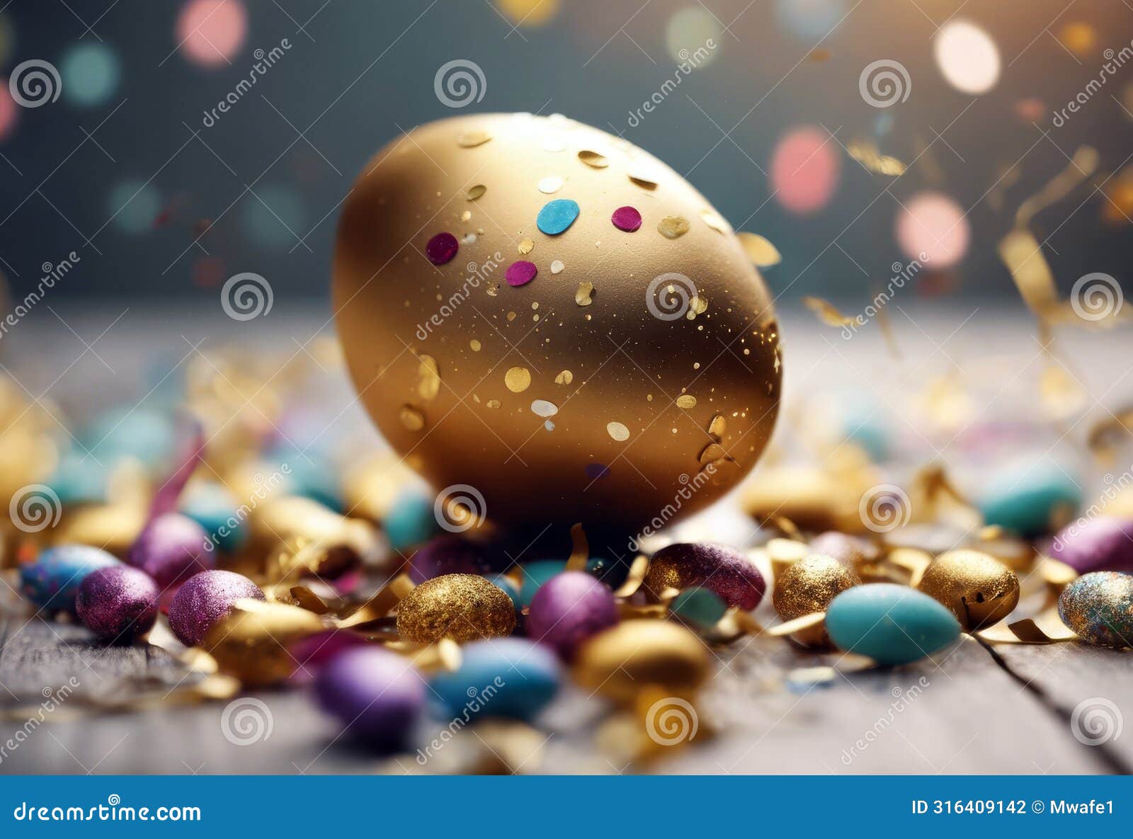 pasqua dorato uova aperto confetti uovo egg easter luck chocolate surprise ring engagement religion christian april rabbit flower