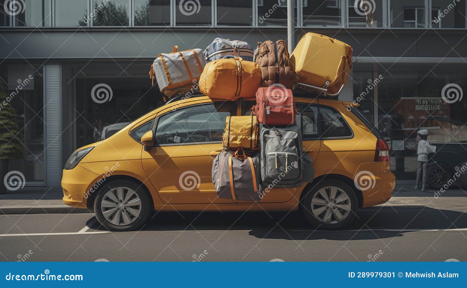 A Photo of a Car Rental Delivery Service Stock Illustration