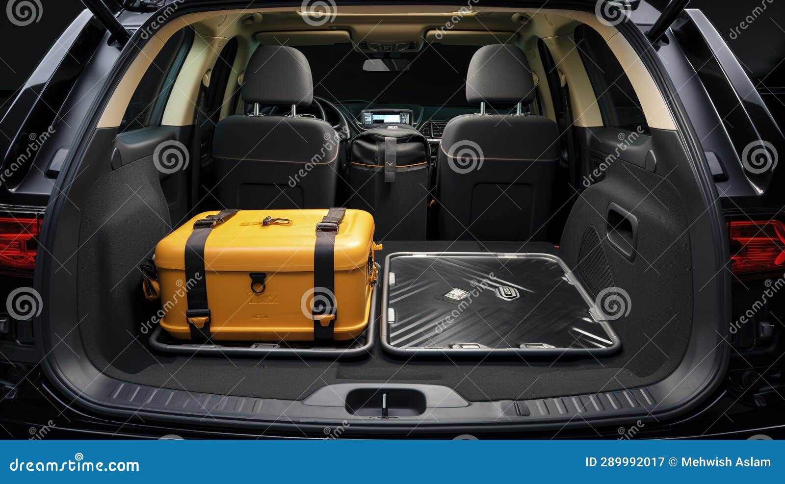 A Photo of a Car Rental Luggage Space Stock Illustration Illustration