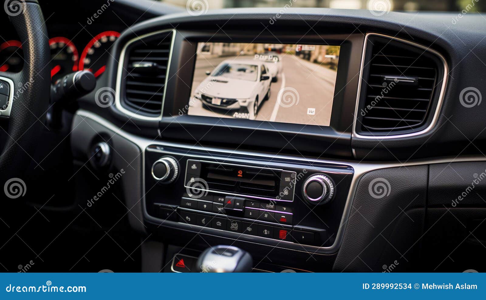 A Photo of a Car Rental Navigation System Stock Illustration