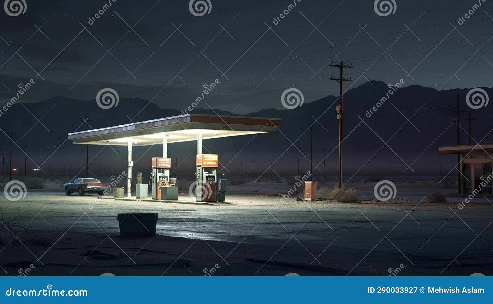 A Photo of a Rental Car Pickup Location Stock Illustration Illustration of lighting, dusk