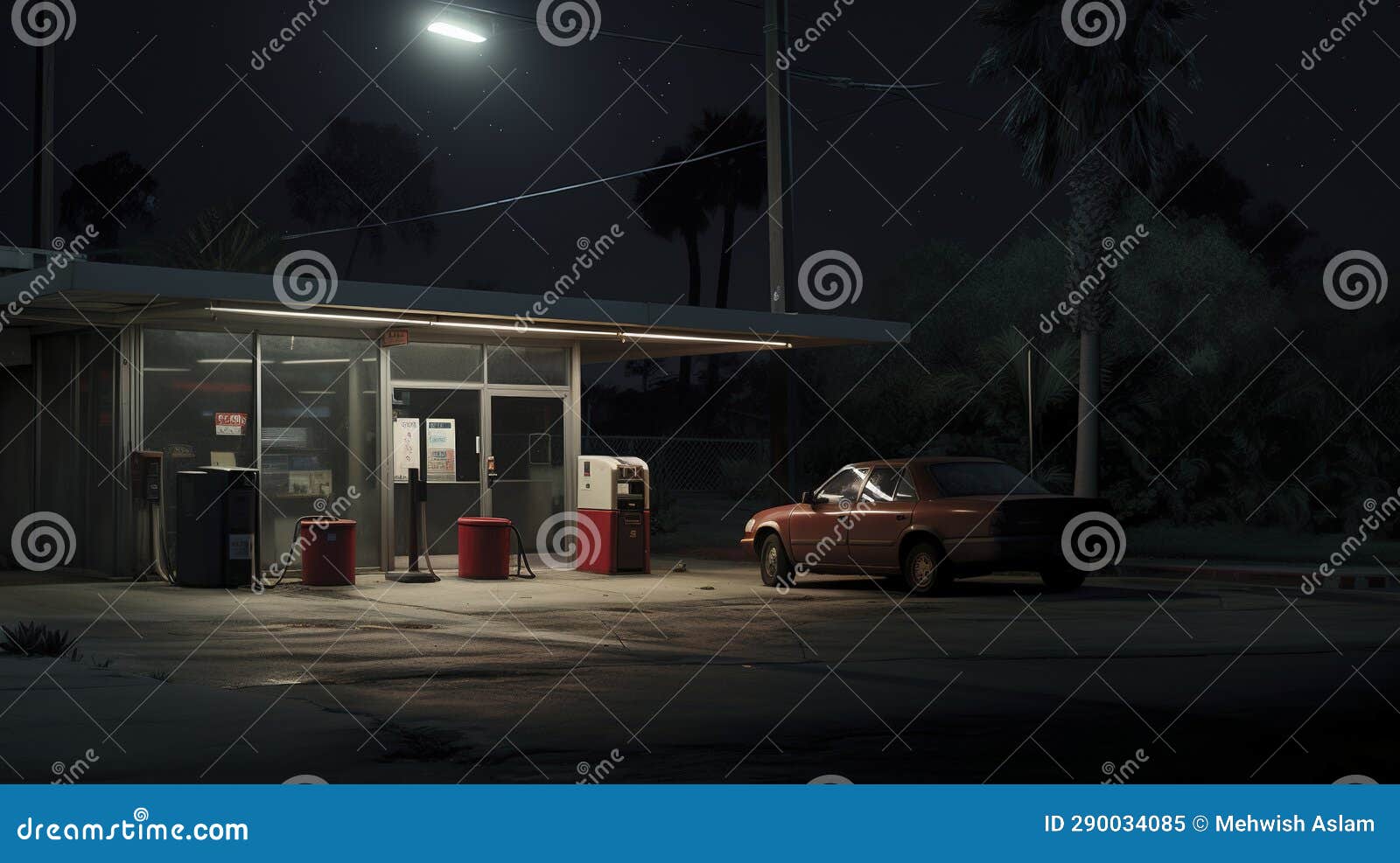 A Photo of a Rental Car Pickup Location Stock Illustration Illustration of evening, road