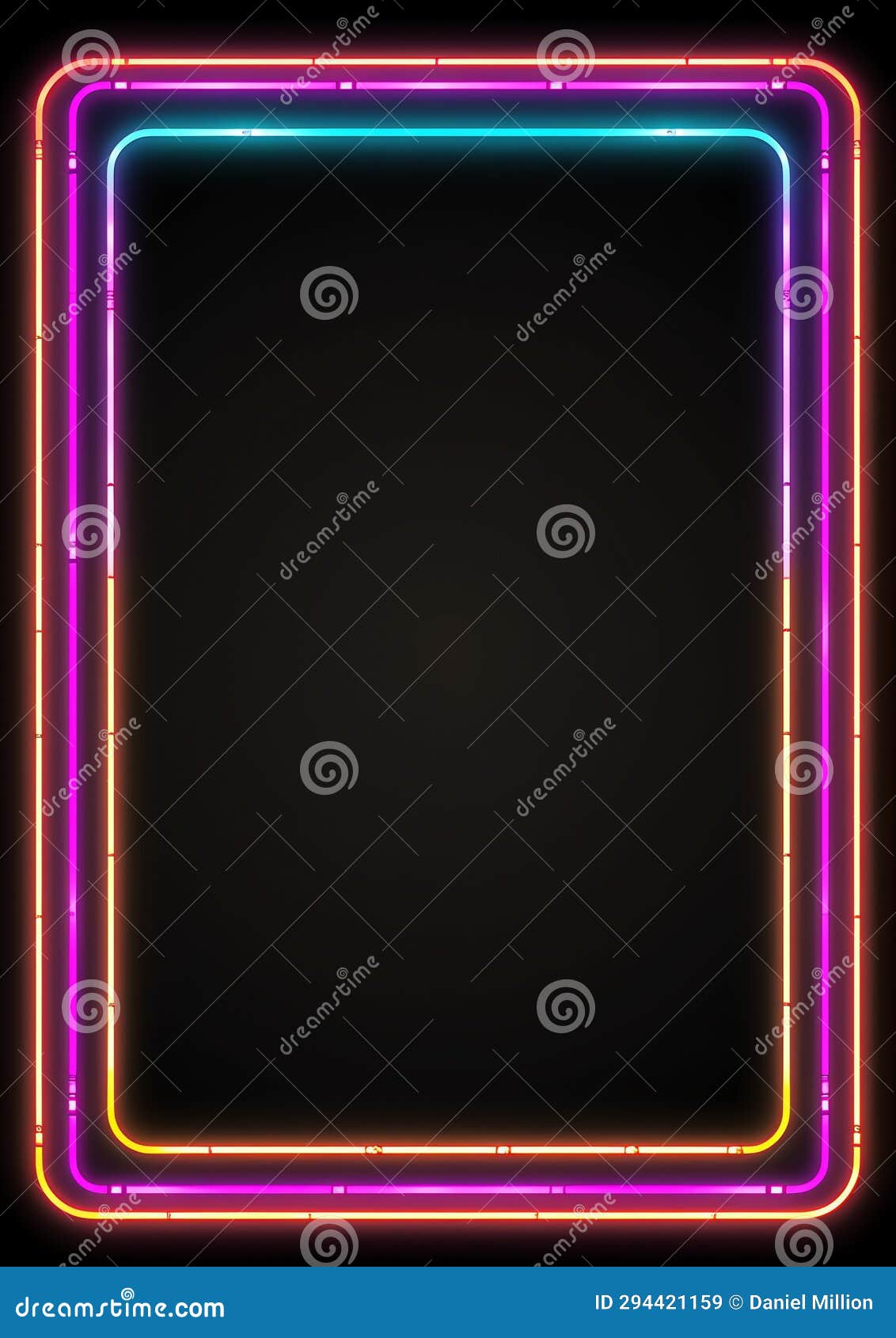 Glowing Neon Gridlines Frame 80s Retro Nostalgic Stock Illustration Glowing Neon Gridlines Frame 80s Retro Nostalgic Stock Illustration