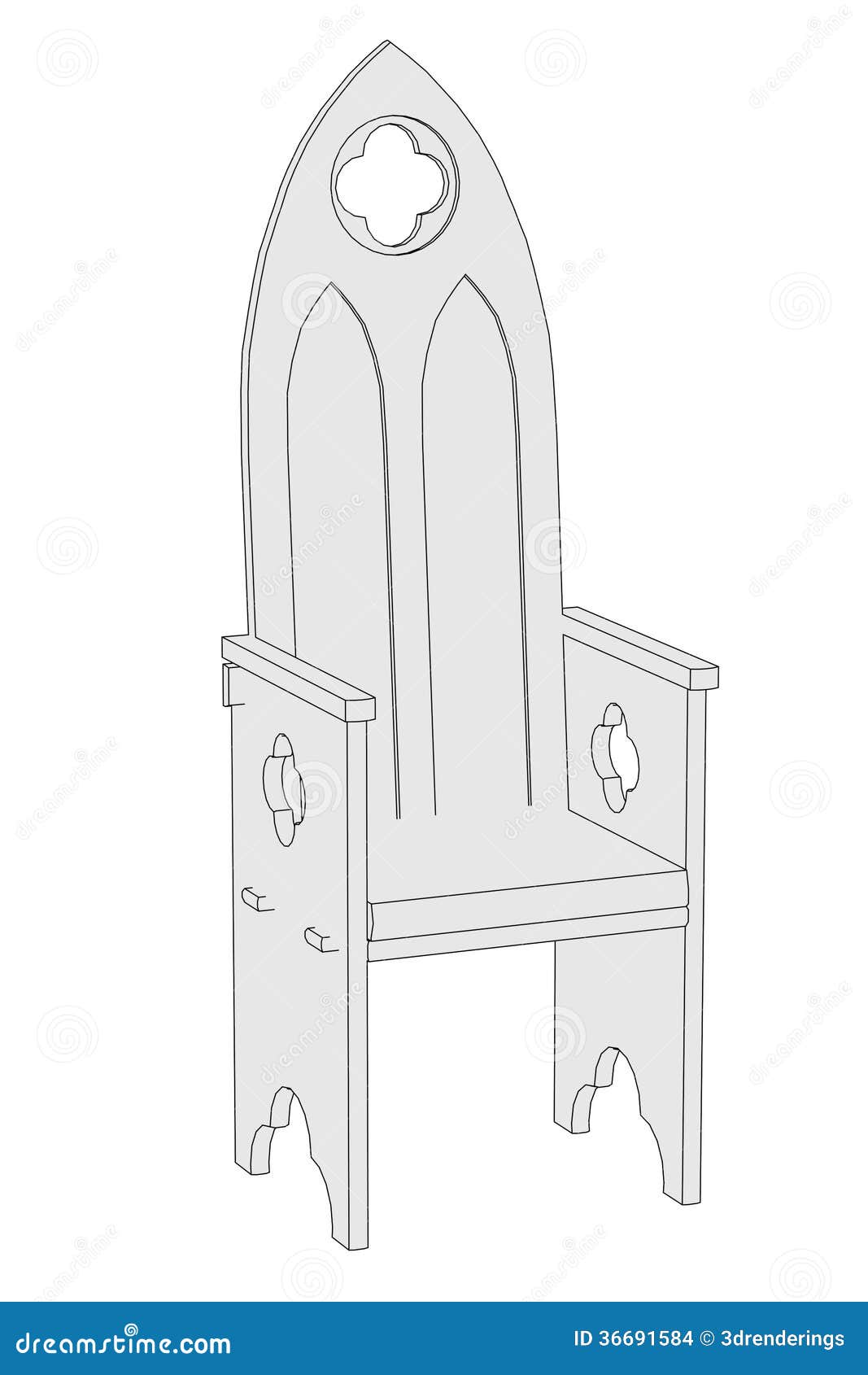 Cartoon image of gothic chair