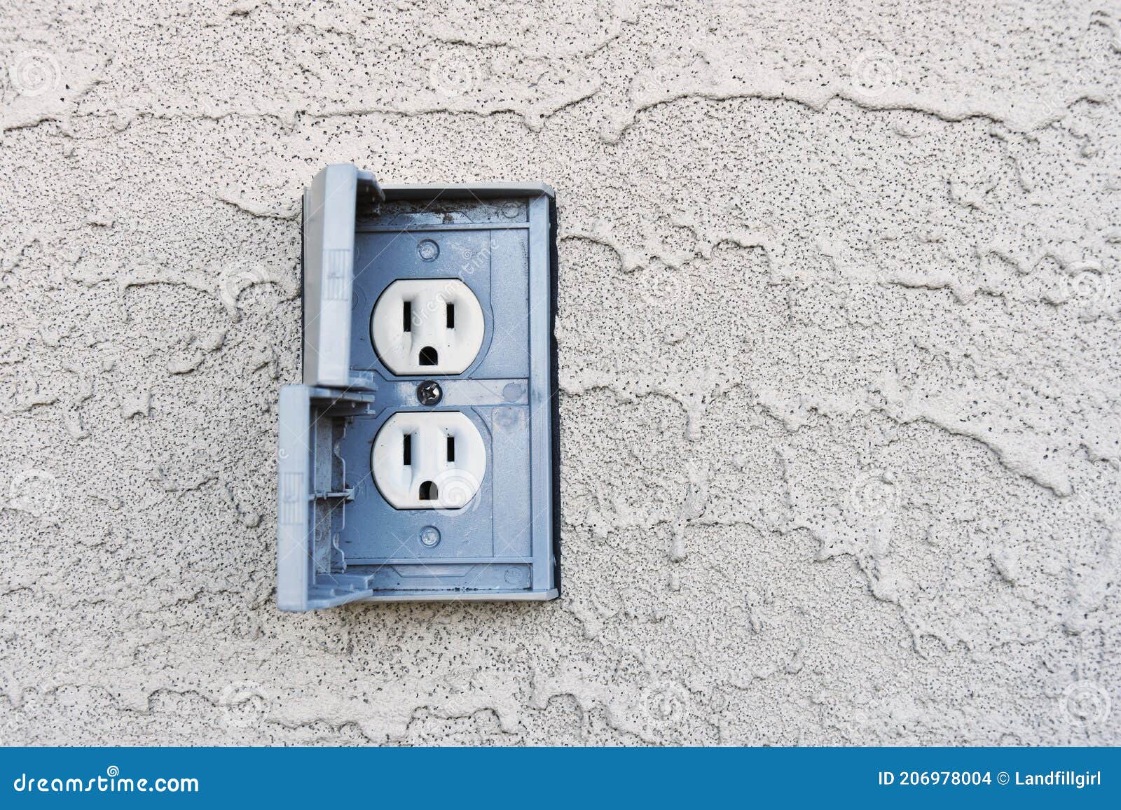 Grey Outdoor Electrical Plug Stock Photo Image of equipment, wire