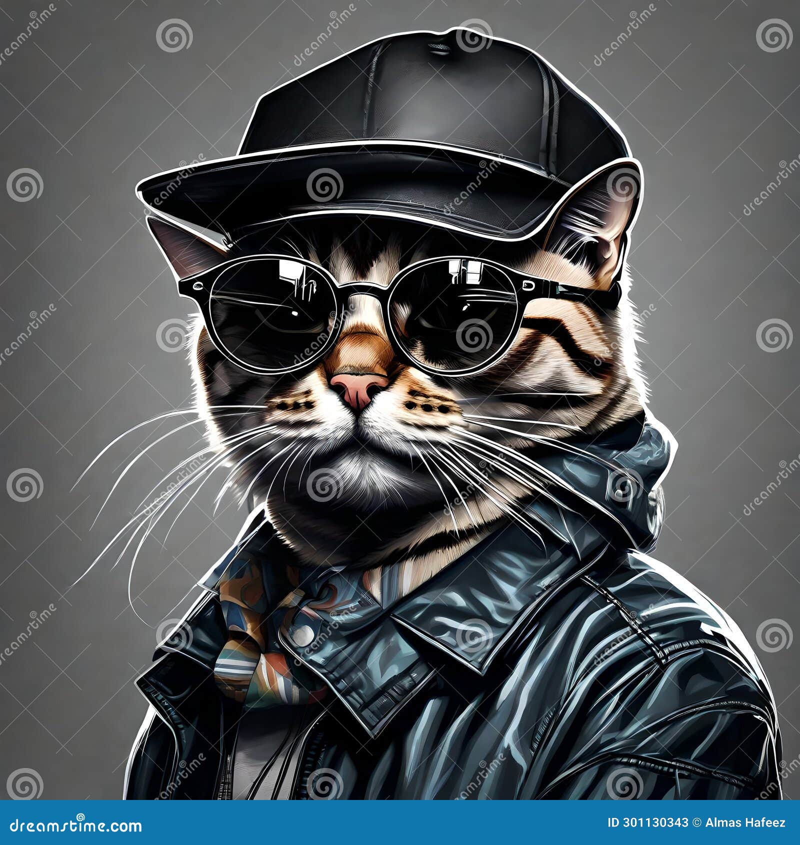 3d nft  of a cat , looking straight in the camera