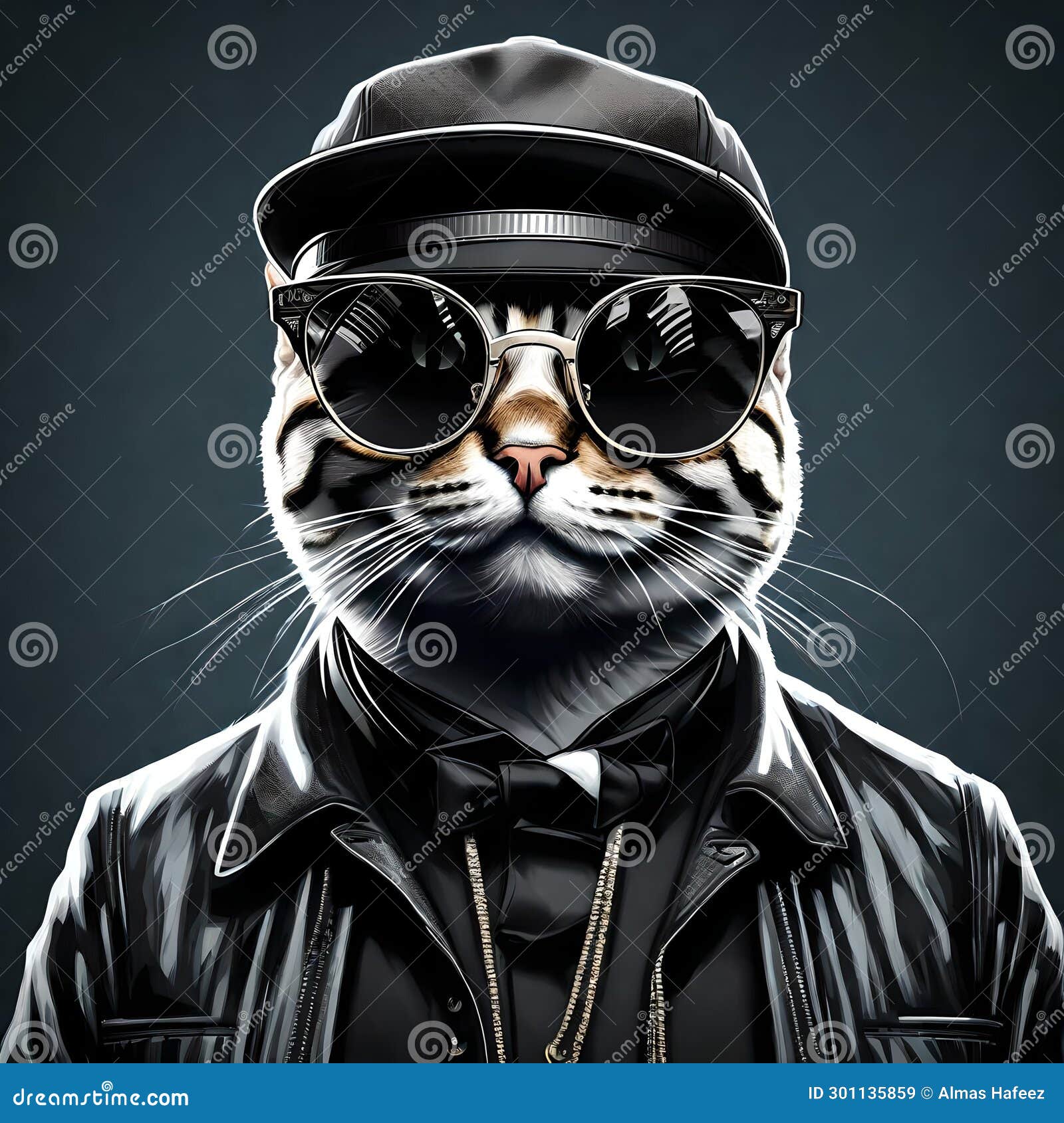 3d nft  of a cat , looking straight in the camera