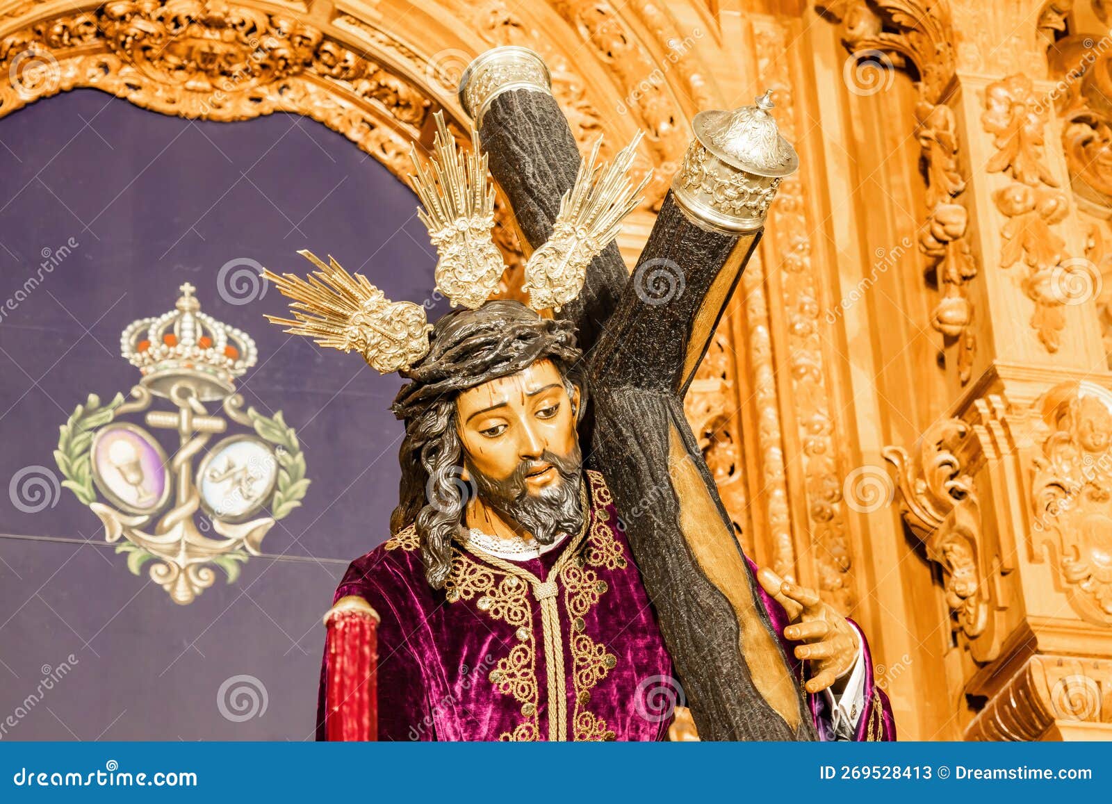 image of the holy christ of the three falls, cristo de las tres caidas, from the 16th century,