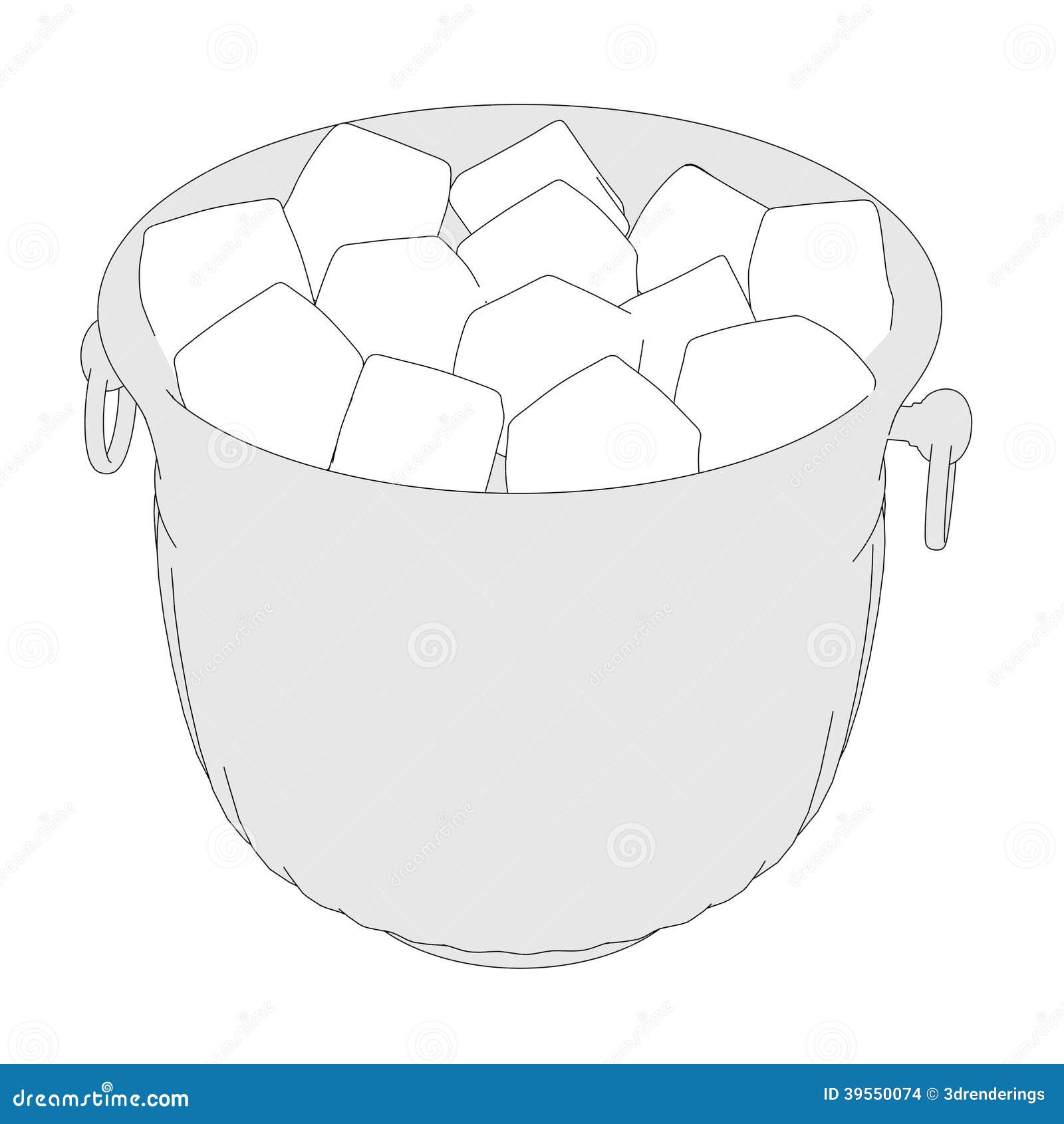 Image of ice bucket stock illustration. Illustration of handdraw 39550074