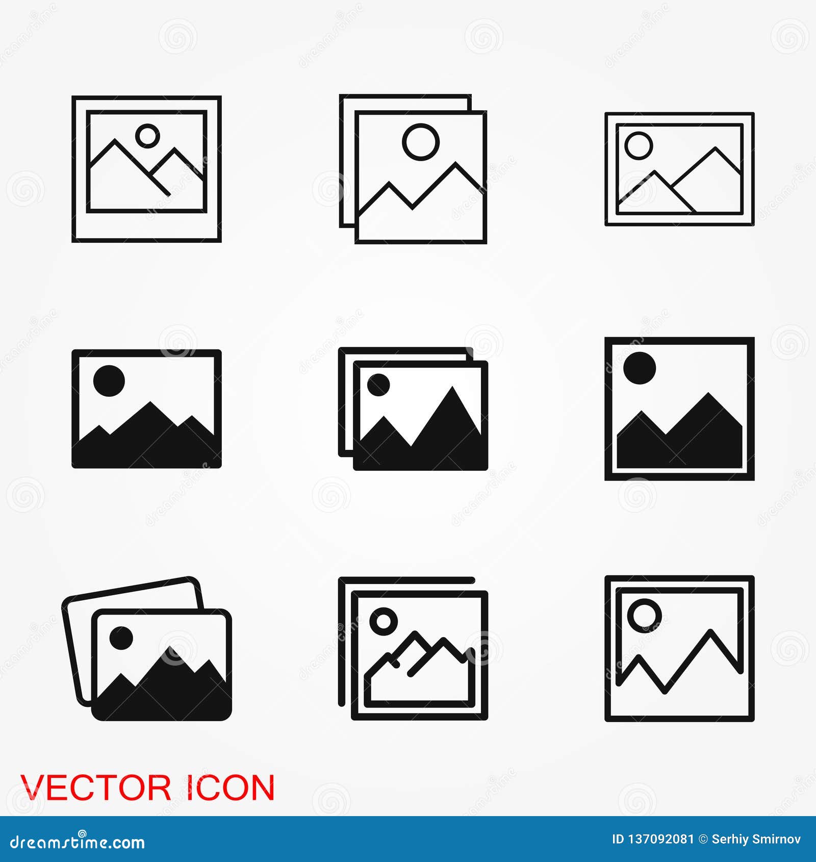 Image Icon Logo, Illustration, Vector Sign Symbol for Design Stock Illustration Illustration