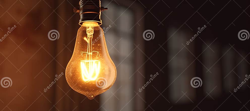 Image of Light Bulb Background, Lamp, Dim Stock Illustration ...