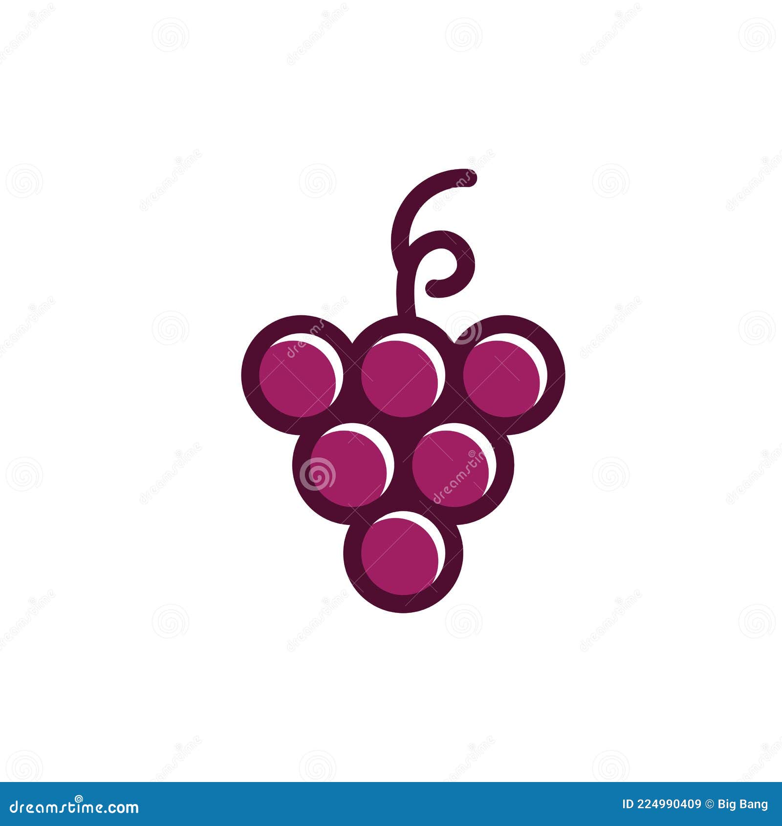 Image Logo Du Raisin Illustration Design Illustration de Vecteur