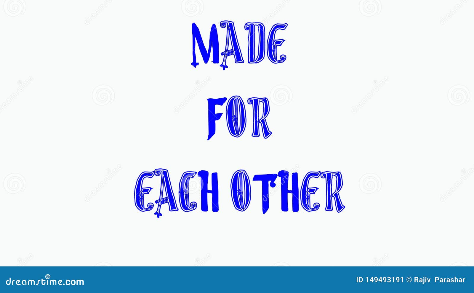 This is the IMAGE of MADE for EACH OTHER QUOTE Stock Illustration ...