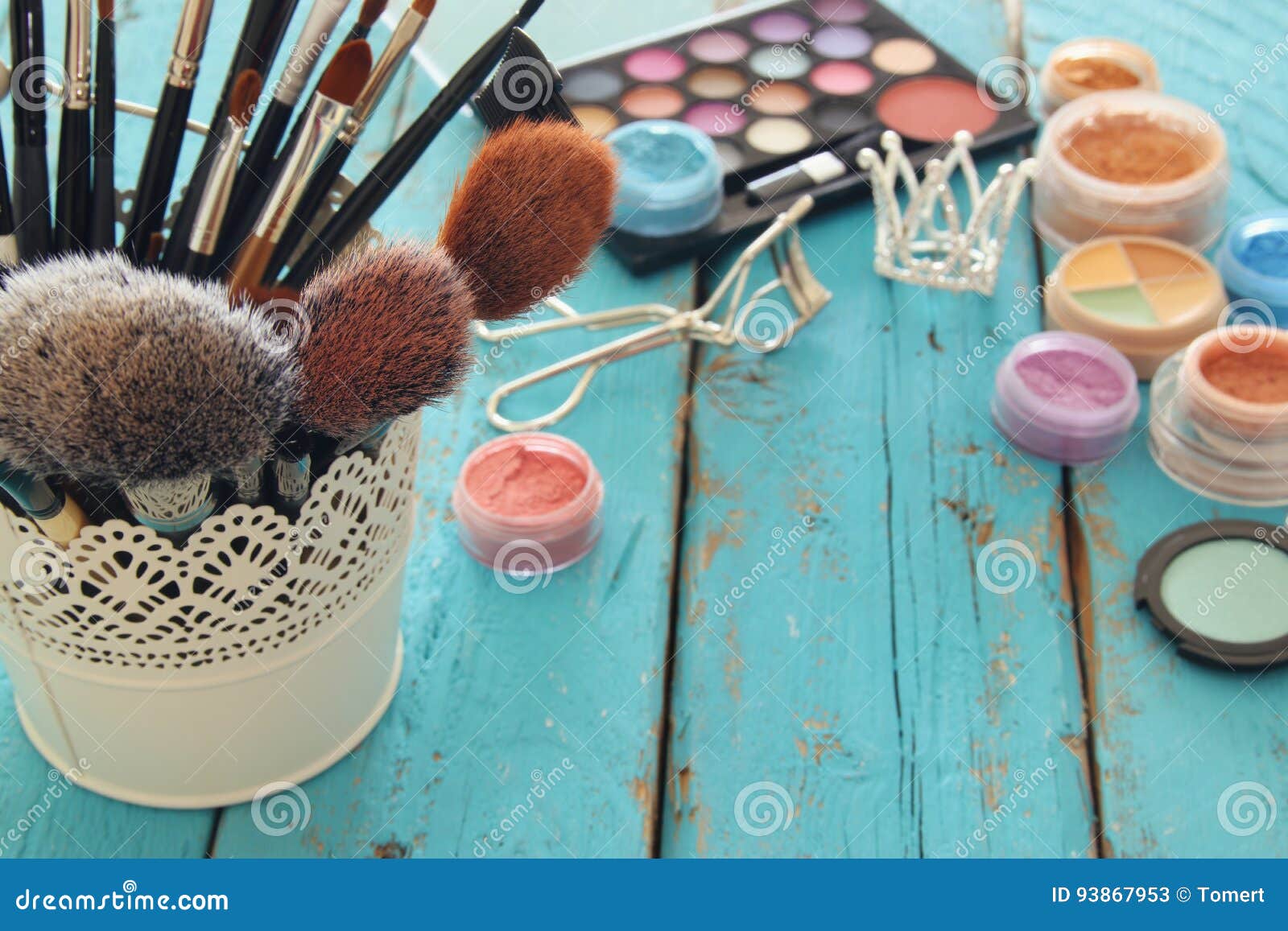 Image of Makeup Cosmetics Beauty Tools and Brushes Stock Image Image
