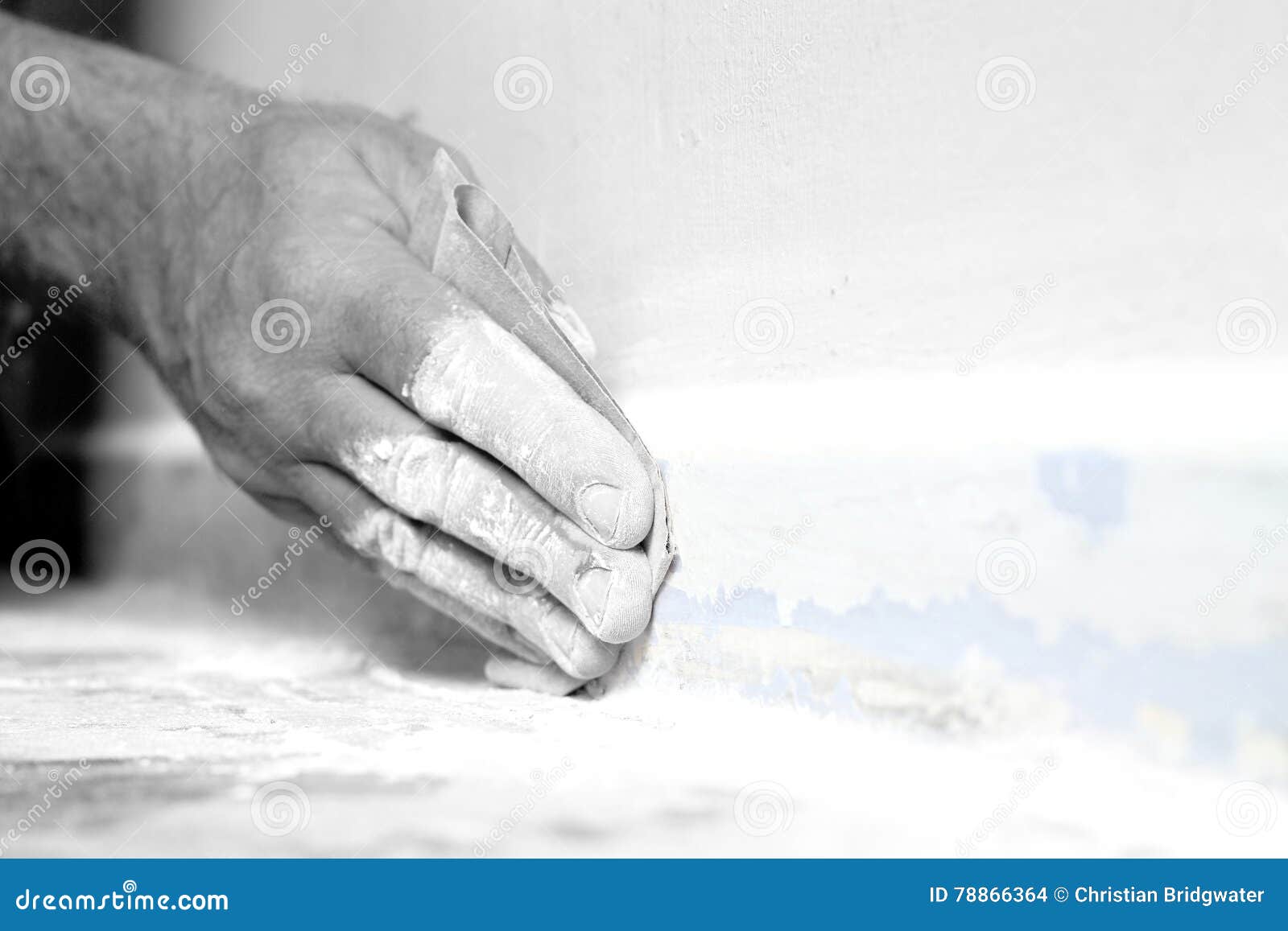 Sanding Skirting Board A Stock Photography 33250838