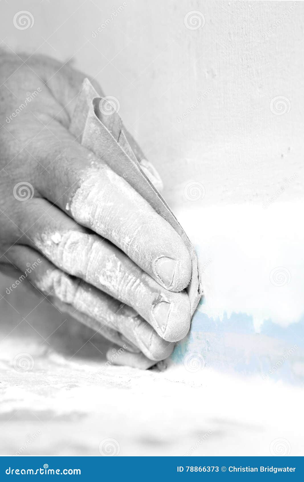 Sanding Skirting Board A Stock Photography 33250838